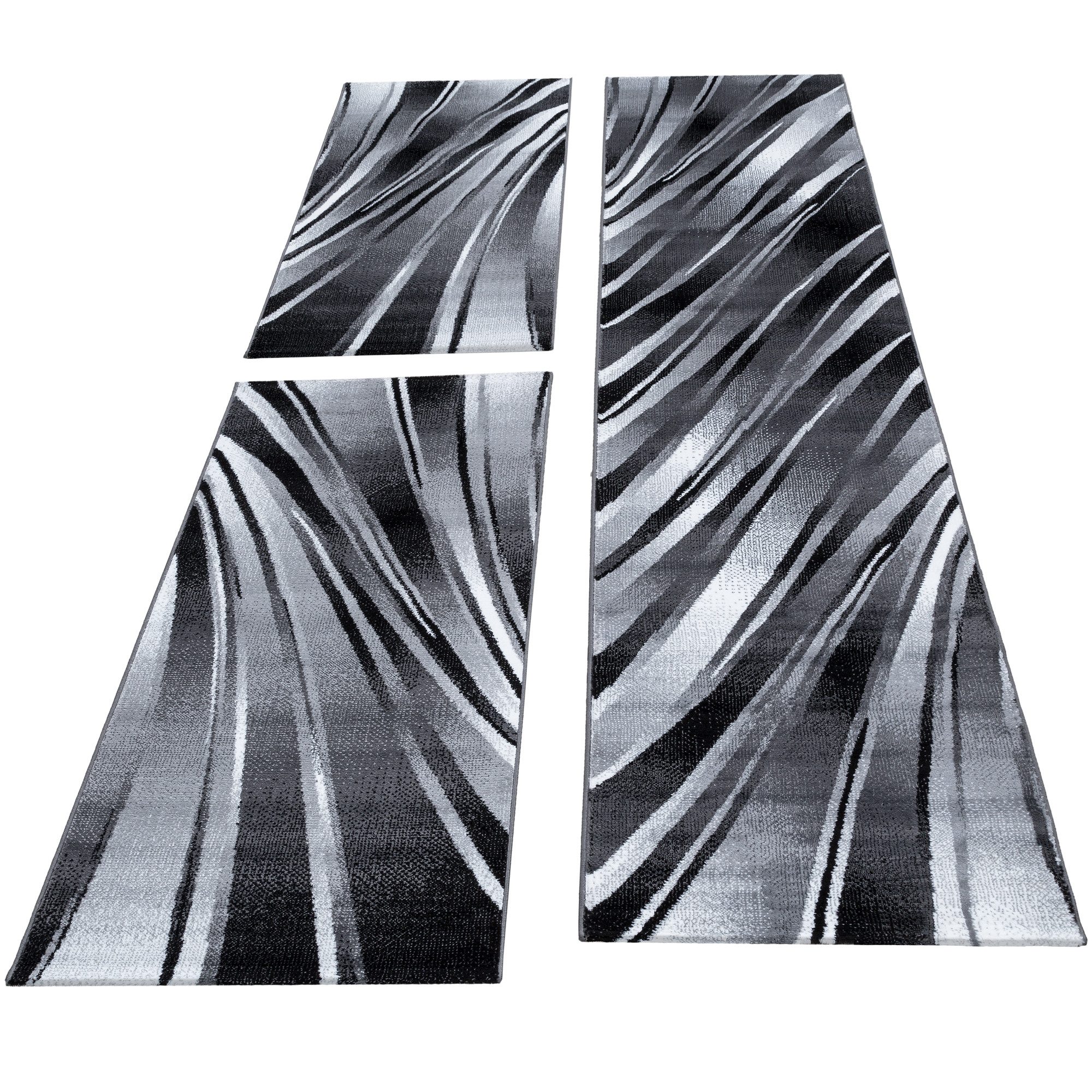 Carpettex Kurzflor-Bettumrandung Abstrakt Wellen Design, Höhe 12 mm, (Bett- günstig online kaufen