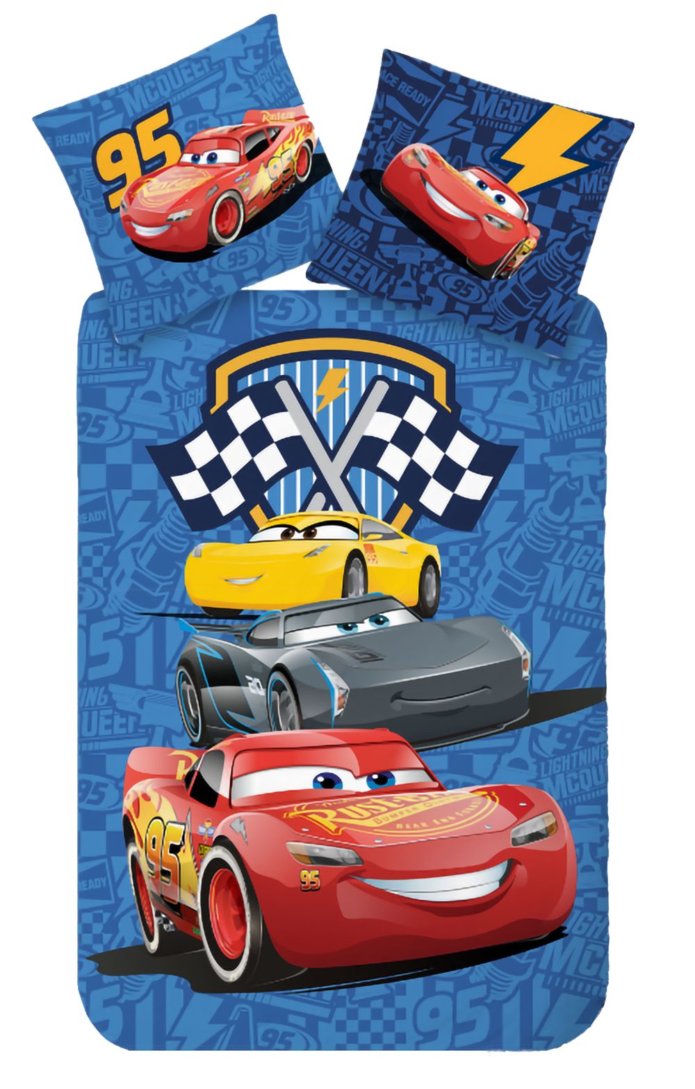 BrandMac Babybettwäsche Cars Racing Crew Baby Bettwäsche Set 2 tlg 100 x 135 cm 100% Baumwolle, 2 teilig, Langlebig