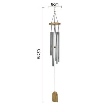 Rnemitery Windspiel Gartenwindspiel, 6 Aluminiumle Legierung Röhren Klangspiel Hängendes