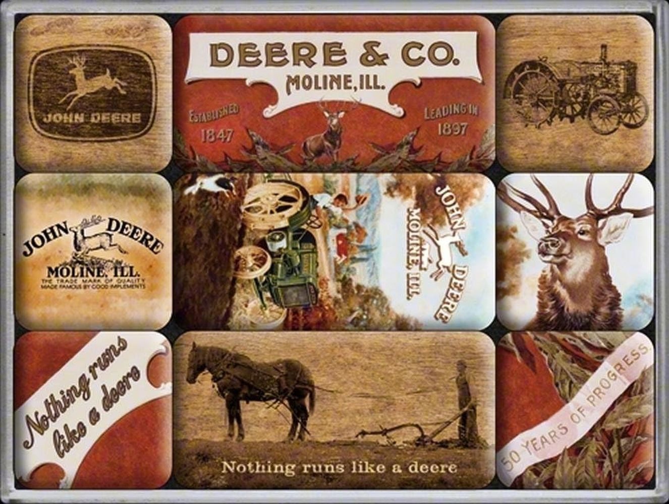 Nostalgic-Art Magnet 9tlg. Magnetset - John Deere Moline