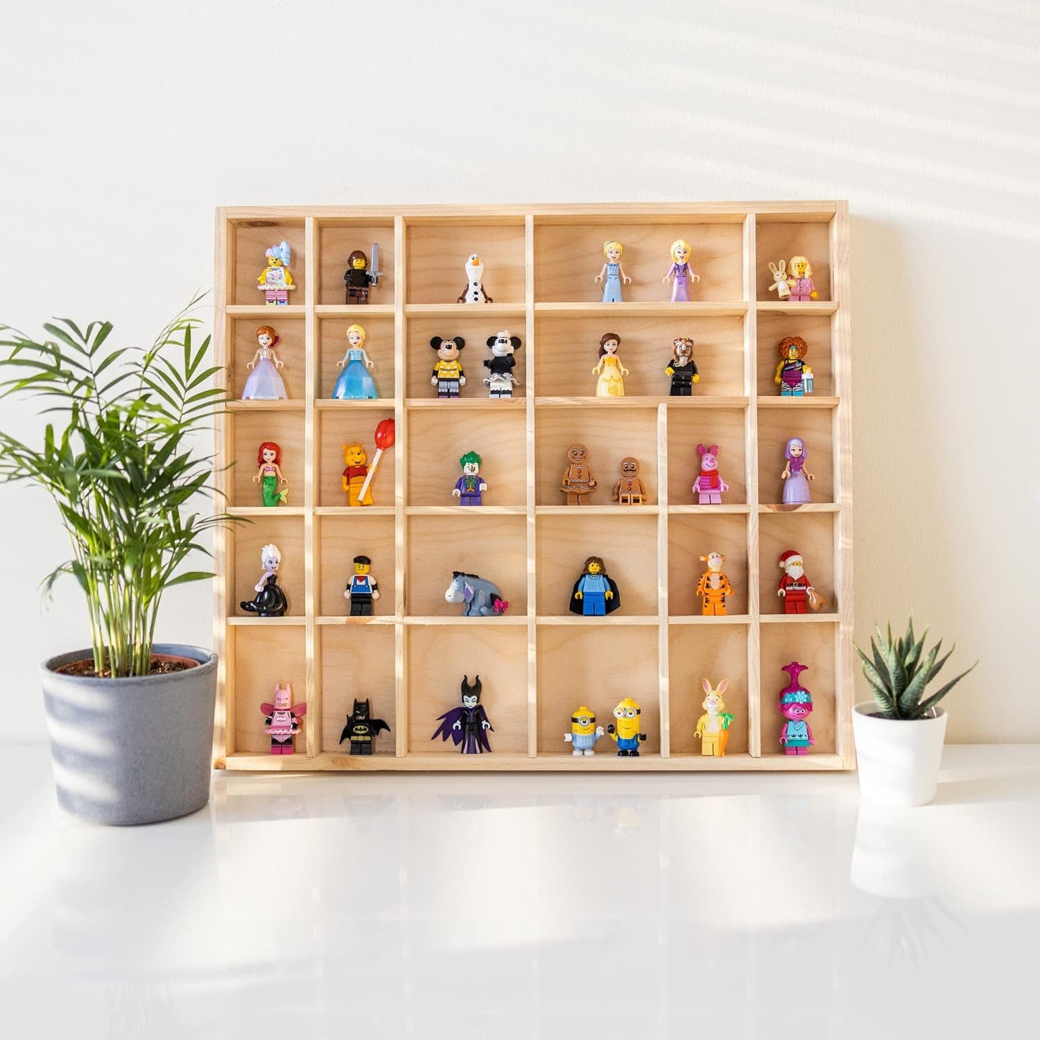 Creative Deco Schubladenbox Setzkasten Holz Sammelbox Holztablett 28 Fächer 44,5 x 40 x 3 cm