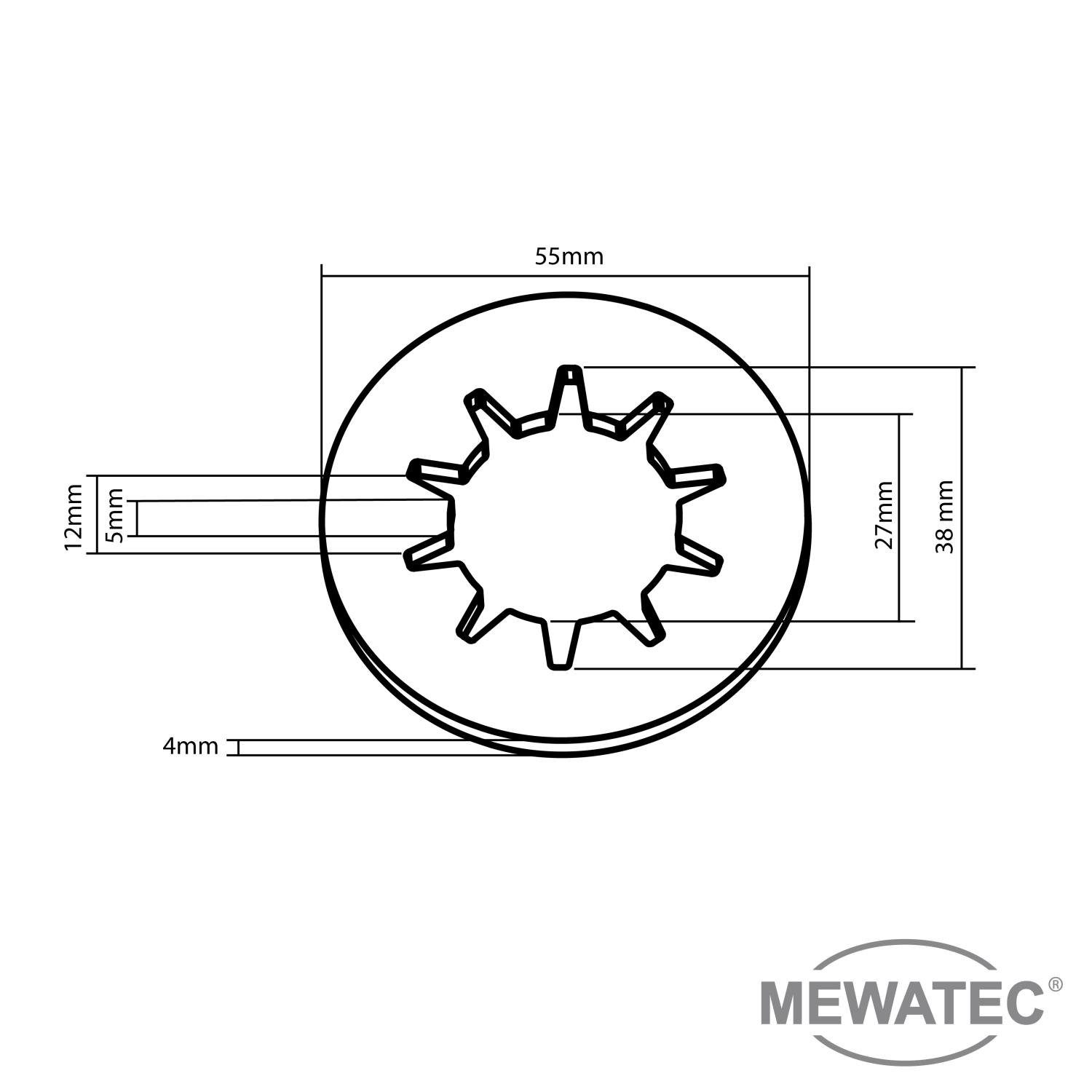 MEWATEC Staueinsatz Universal Spülstromdrossel, für alle Toiletten - hersteller- und modellunabhängig, einfache Selbstmontage in Wasserzulauf der Toilette