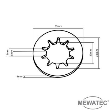 MEWATEC Dusch-WC MEWATEC universal Spülstromdrossel für spülrandlose Keramiken