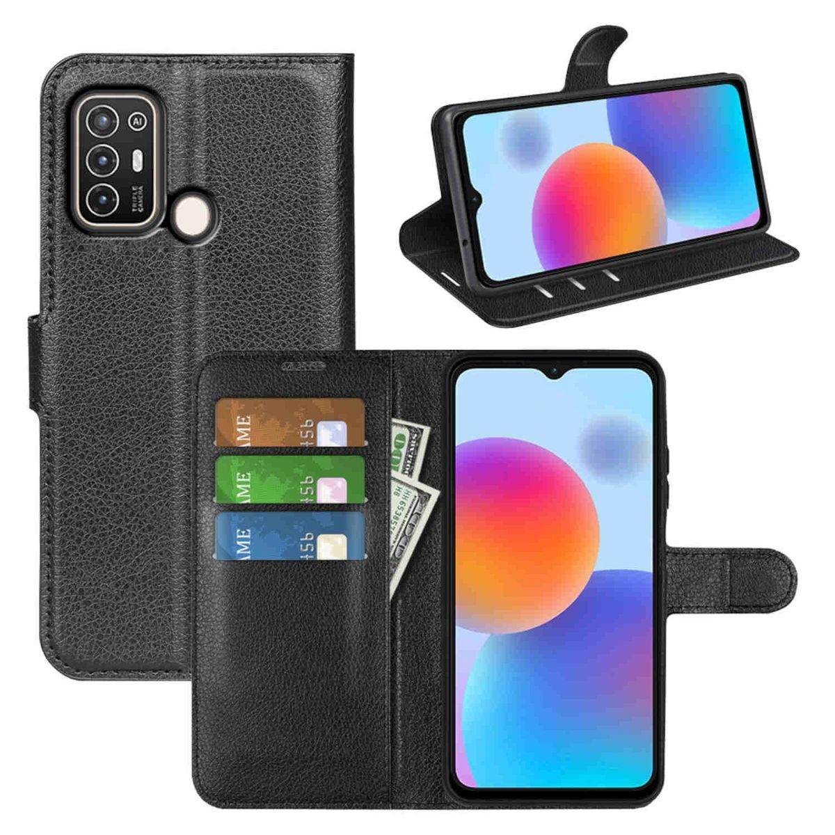 Wigento Handyhülle Für ZTE Blade A53 Handy Tasche Wallet Hülle Case Cover Schutz Etuis