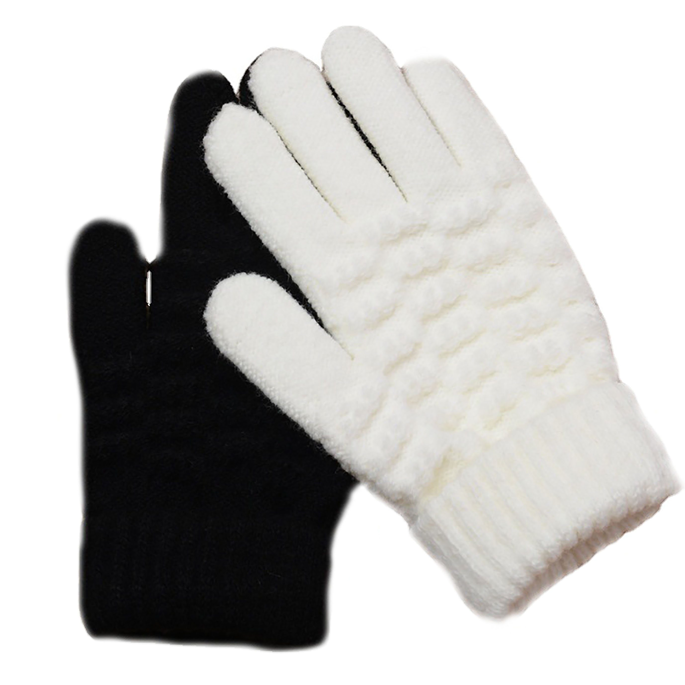 SRRINM Fahrradhandschuhe Handschuhe mit fünf Fingern für Wärme und Fleece