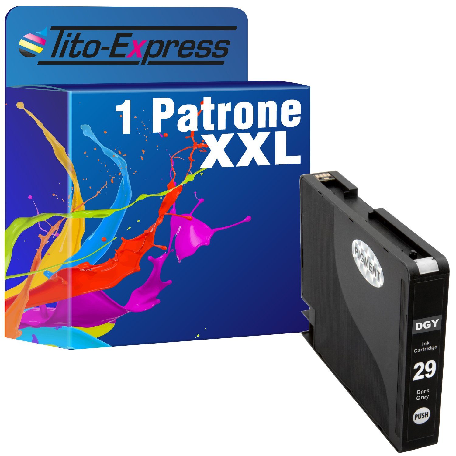 Pixma Canon PGI 29 Dark 1) (für Grey Tito-Express PGI-29 ersetzt Tintenpatrone Pro CanonPGI29 Canon