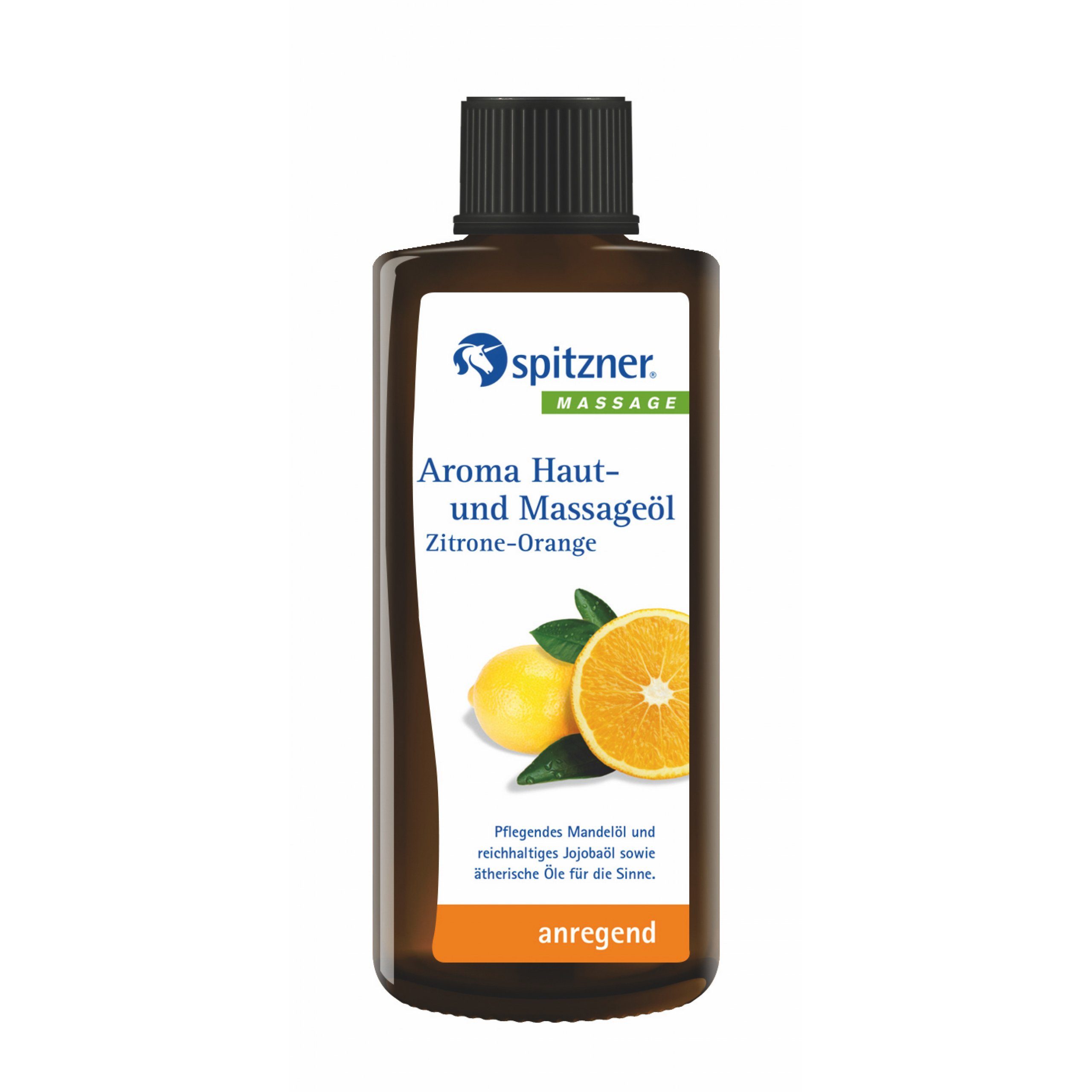 Spitzner Massageöl Spitzner Aroma Haut- und Massageöl Zitrone Orange 190 ml anregendes