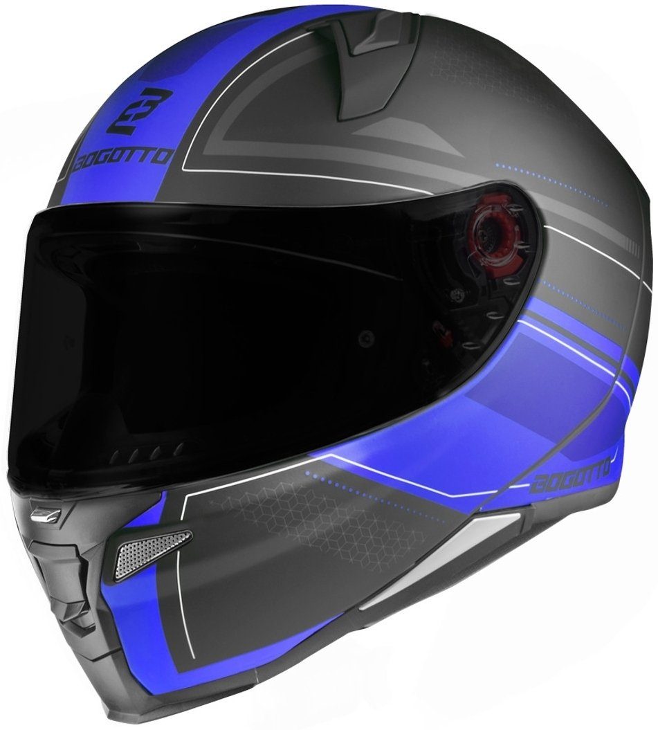 Bogotto Motorradhelm FF110 Cinder Helm, Reflektierende