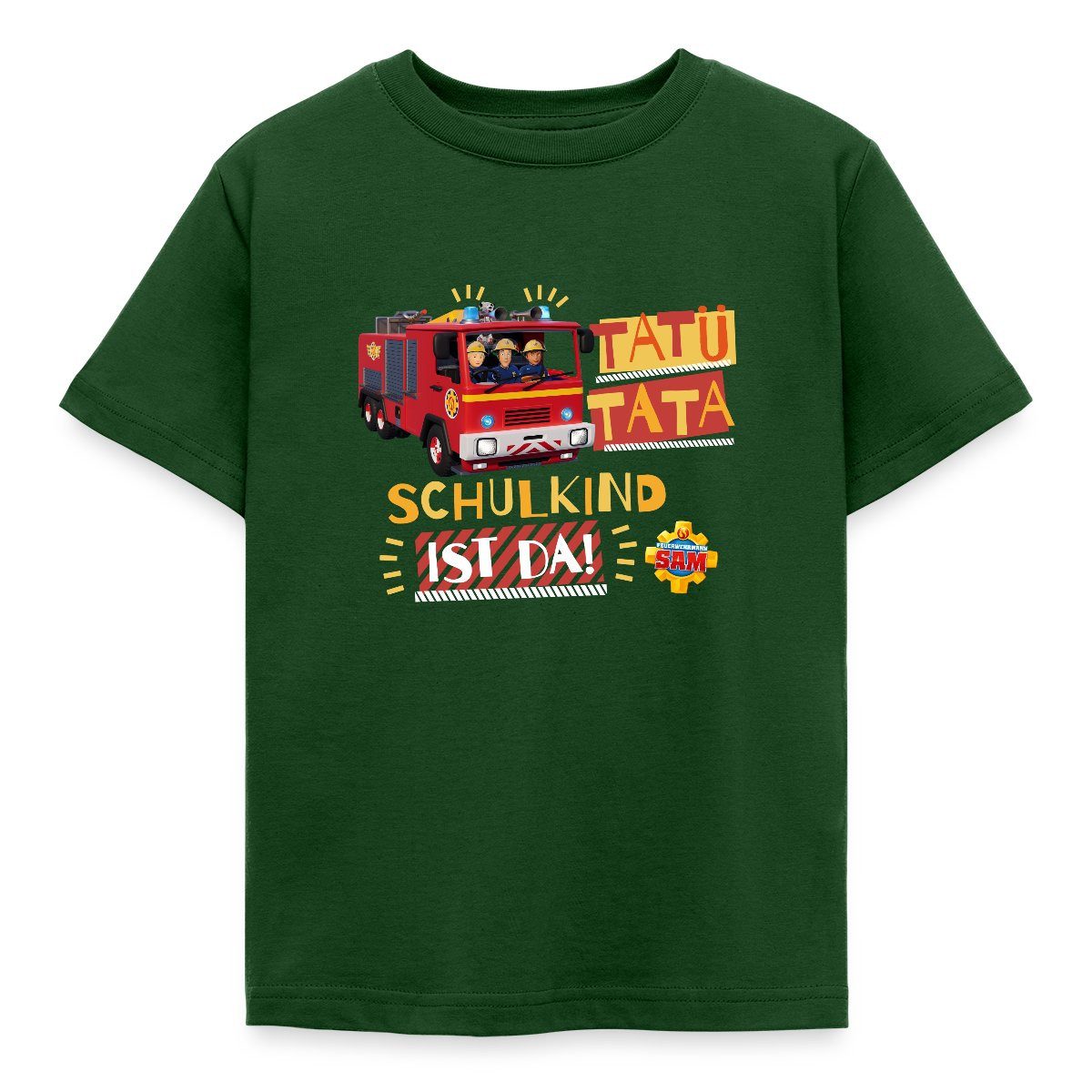 Spreadshirt T-Shirt Feuerwehrmann Sam™ Tatü Tata Schulkind Ist Da Kinder T-Shirt (1-tlg)