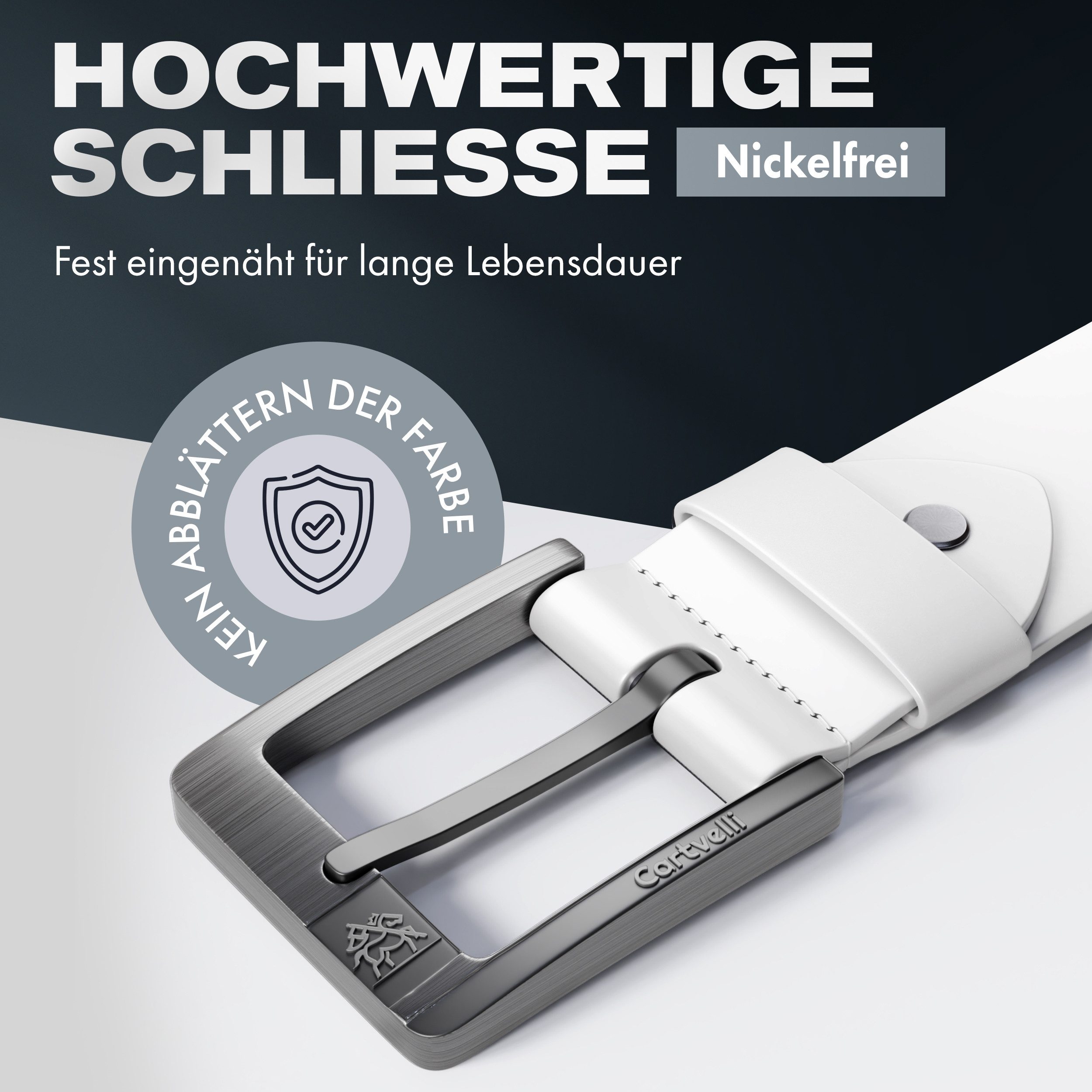 Cartvelli Ledergürtel Premium Ledergürtel Herren Made in Germany mit Geschenkbox Gürtel 40mm – Bild 4 von 5