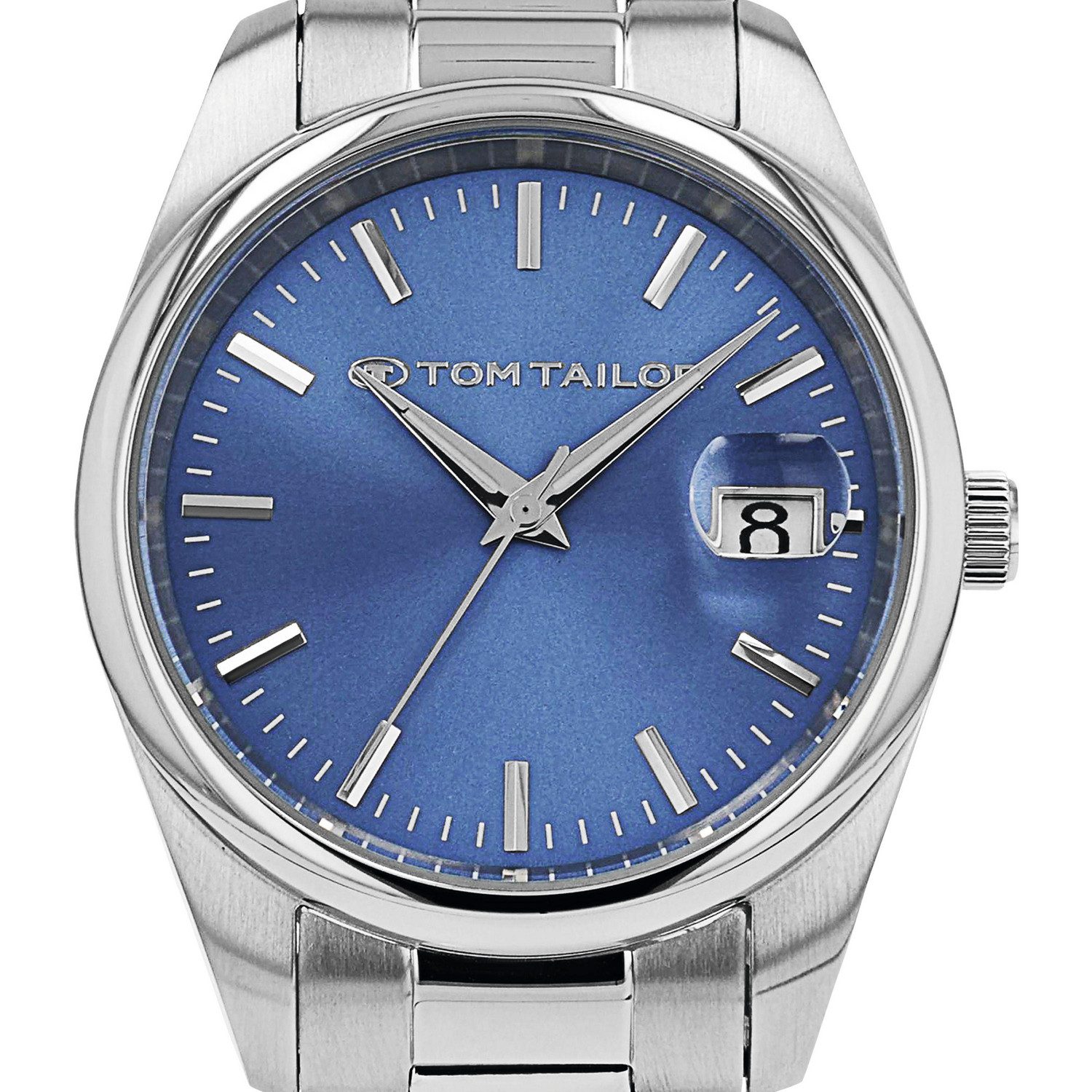 TOM TAILOR Quarzuhr 2100627, Armbanduhr, Herrenuhr, Edelstahlarmband, analog, Jahr, Monat