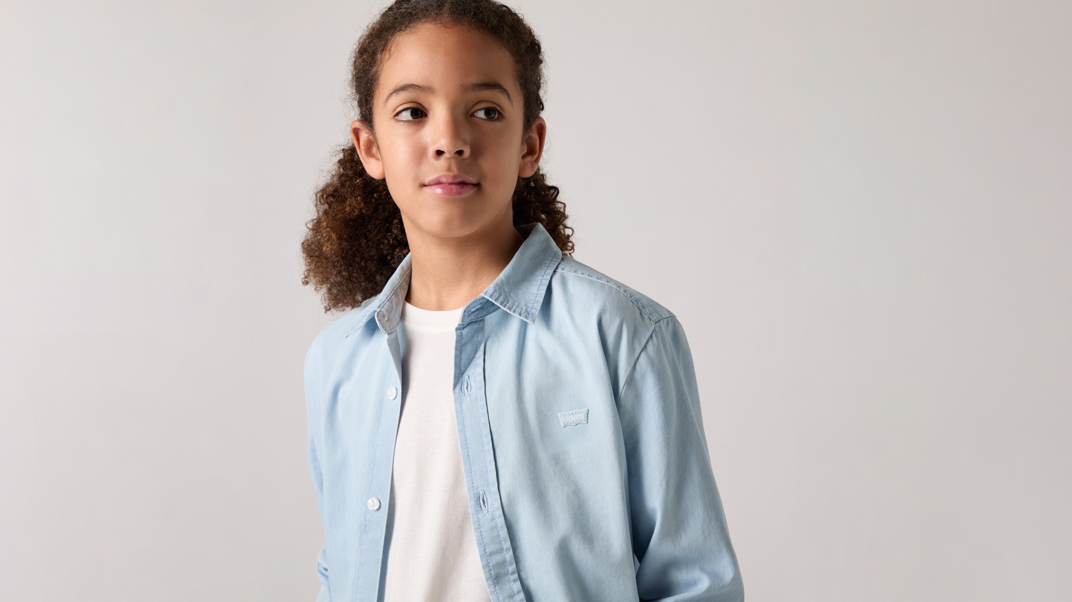 Levi's® Kids Jeanshemd LVB BATTERY HOUSEMARK SHIRT mit Logo Stickerei