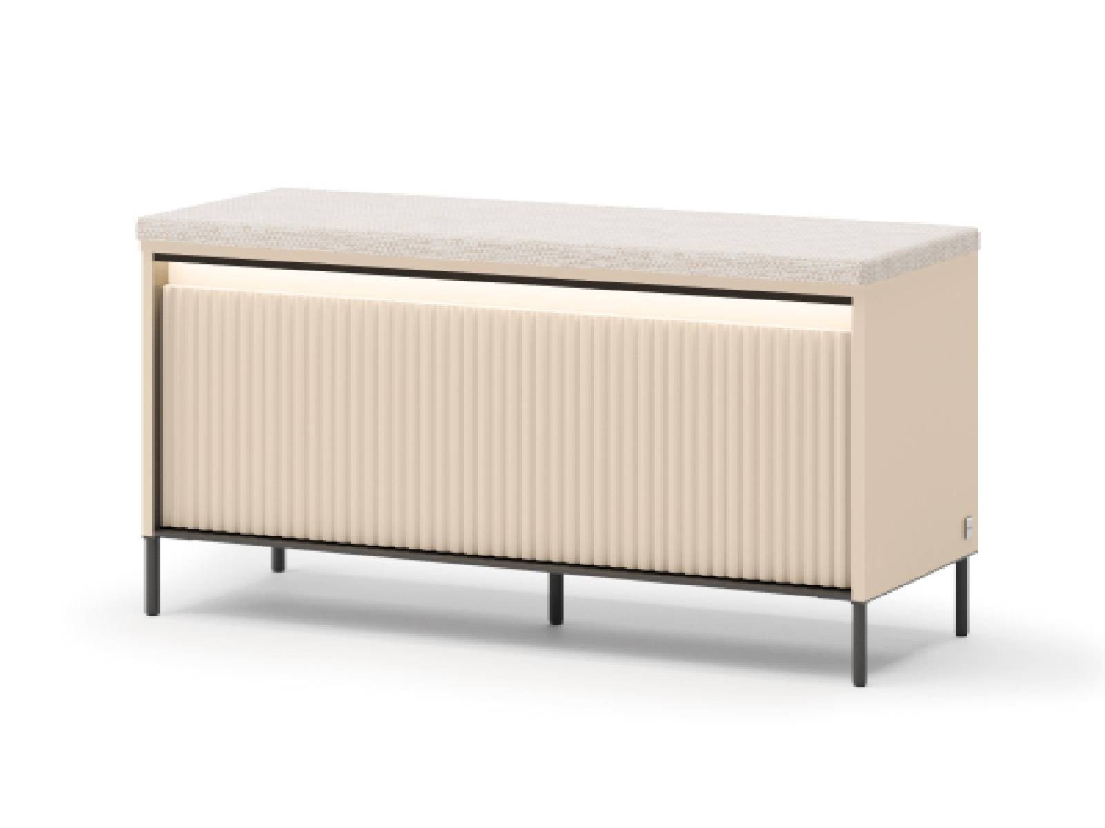 yourhouse24 Sitzbank Garderobenbank TREND TG-05 mit LED-Beleuchtung, Sandbeige