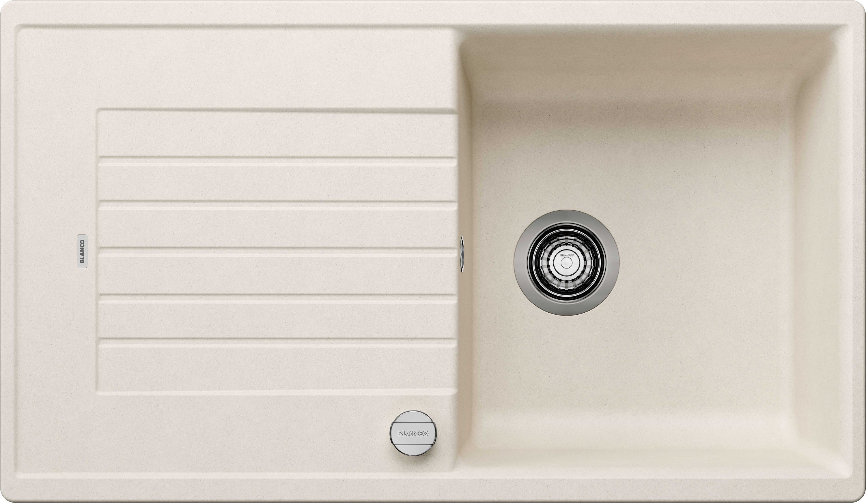 Blanco Einbauspüle ZIA 5 S Einbauspüle SILGRANIT softweiß ab 50 cm Excenter, rechteckig, 50/86 cm