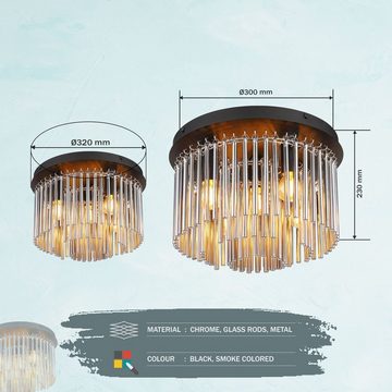 Globo Deckenleuchte Deckenleuchte Wohnzimmer Kristalle Deckenlampe Schlafzimmer