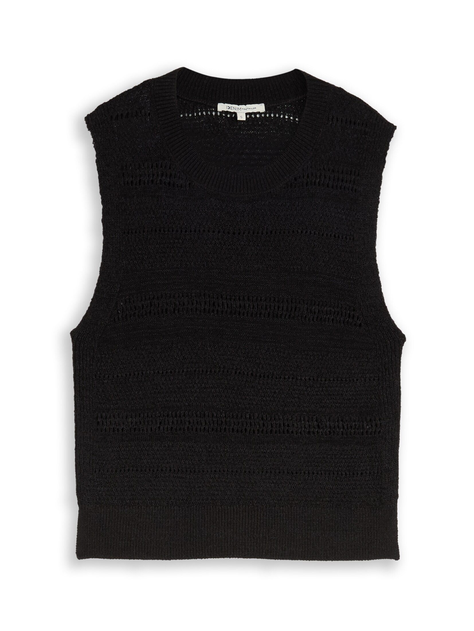 TOM TAILOR Denim Strickpullover Pullover & Strickjacken Pullunder mit Lochmuster