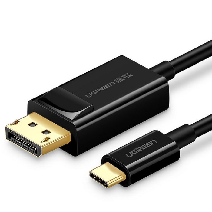 UGREEN unidirektionales USB Typ C auf Display Port 4K 1 5 m Schwarz (MM139) Adapterkabel USB-Adapter