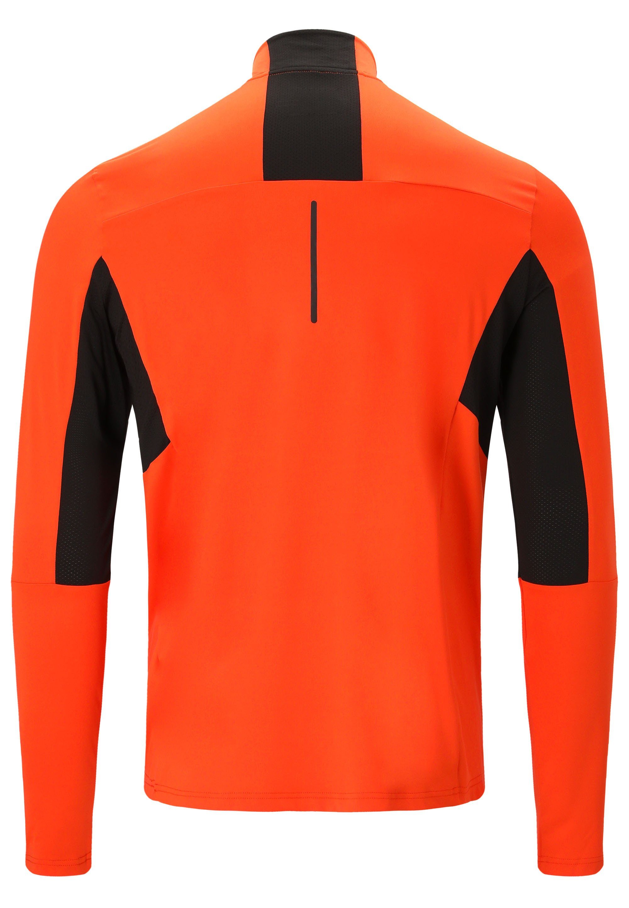 LANBARK Sportausstattung ENDURANCE Langarmshirt hochwertiger orange-schwarz mit (1-tlg)