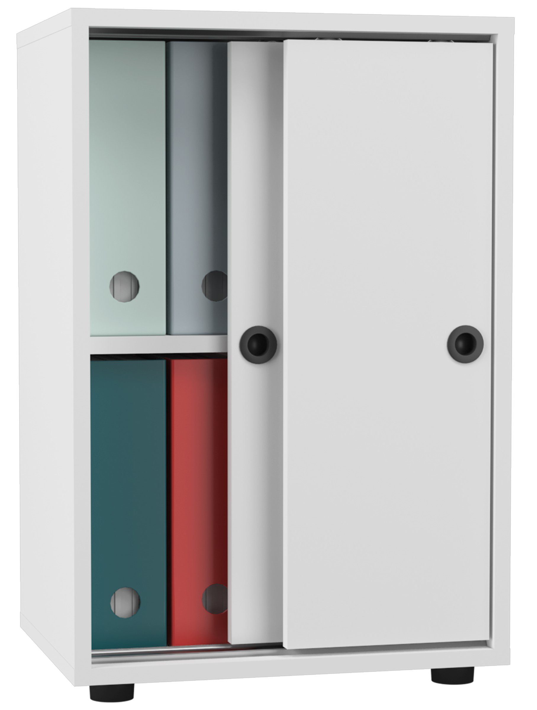 VCM Aktenschrank Büroschrank Schiebetüren Aktenschrank Ulas 2fach