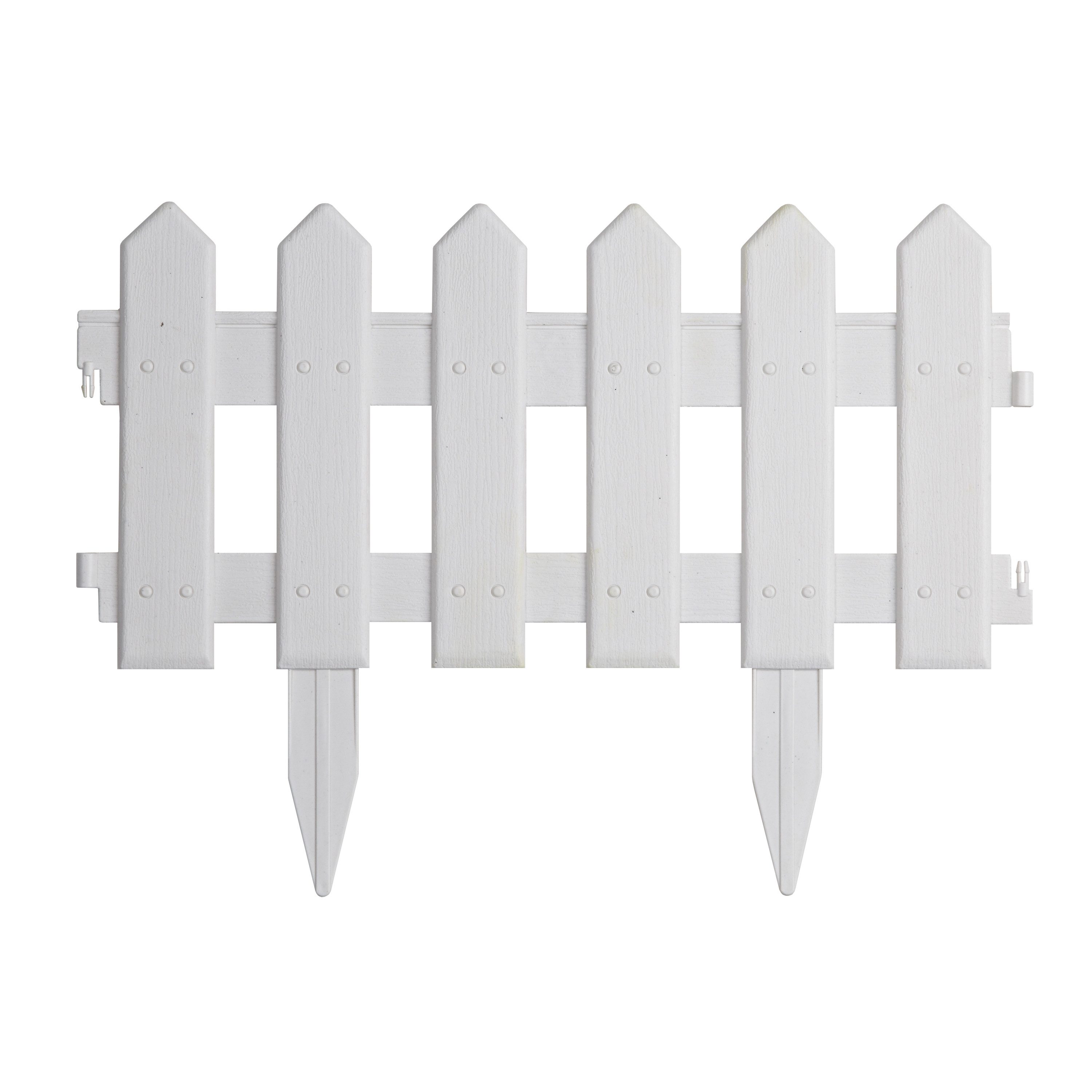 HTI-Living Beetbegrenzung Zierzaun Palisaden 4-teilig Nessa, Set, 4 Zaunelemente, Beeteinfassung Beetbegrenzung