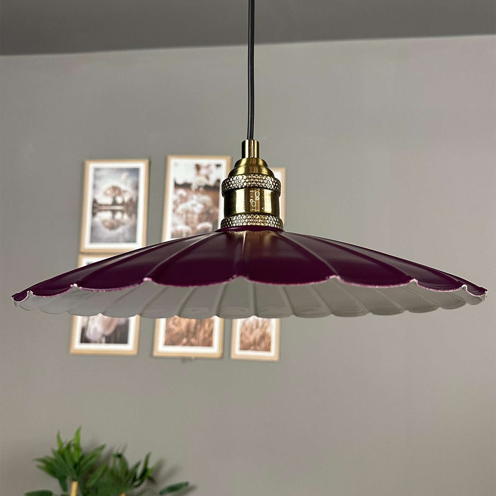 Bamyum Pendelleuchte Pendelleuchte Risso Metall Ø34cm, Modern Hängelampe, ohne Leuchtmittel