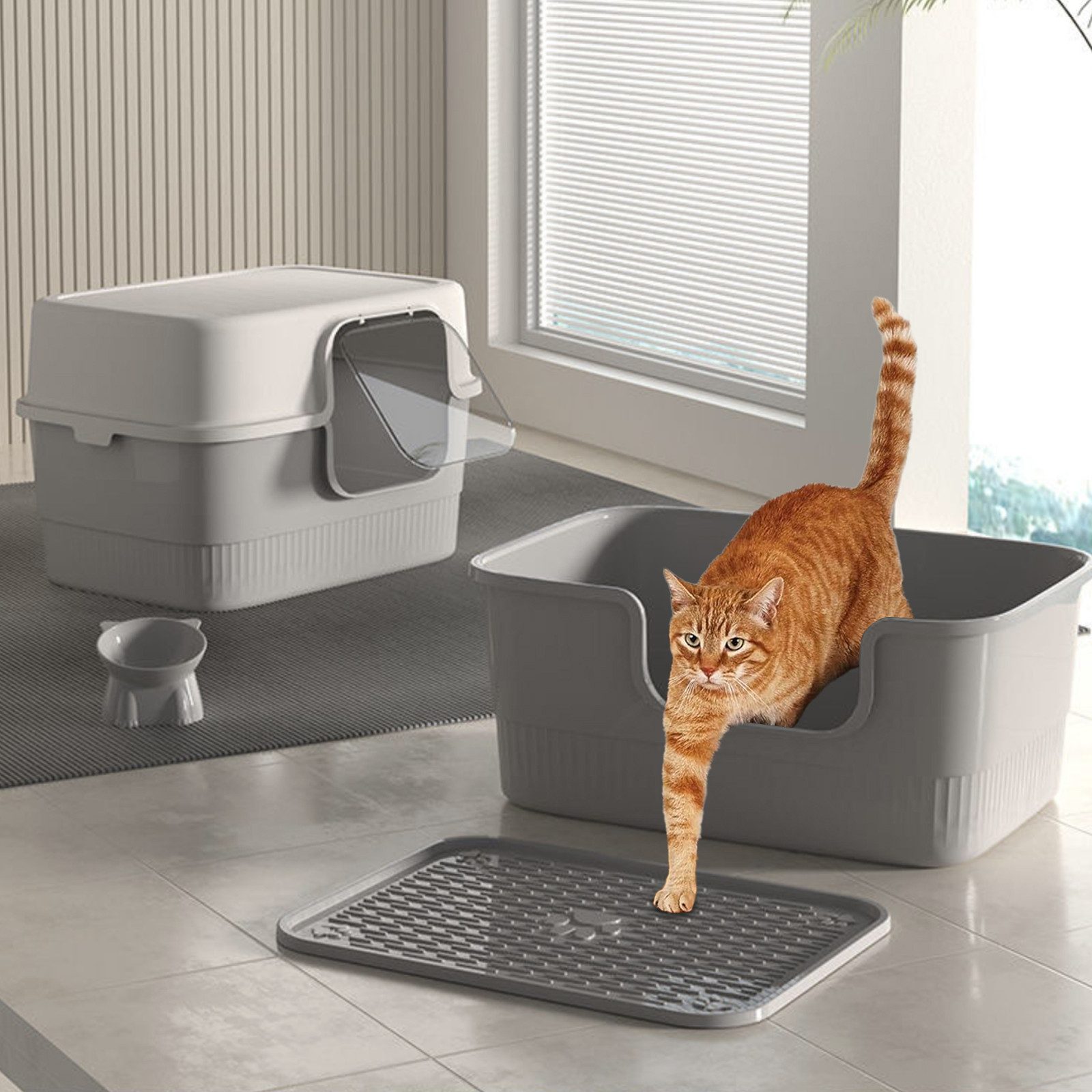 HAUSS SPOLE Katzentoilette Katzenklo mit Deckel Katzenstreubox Katzenklosch günstig online kaufen