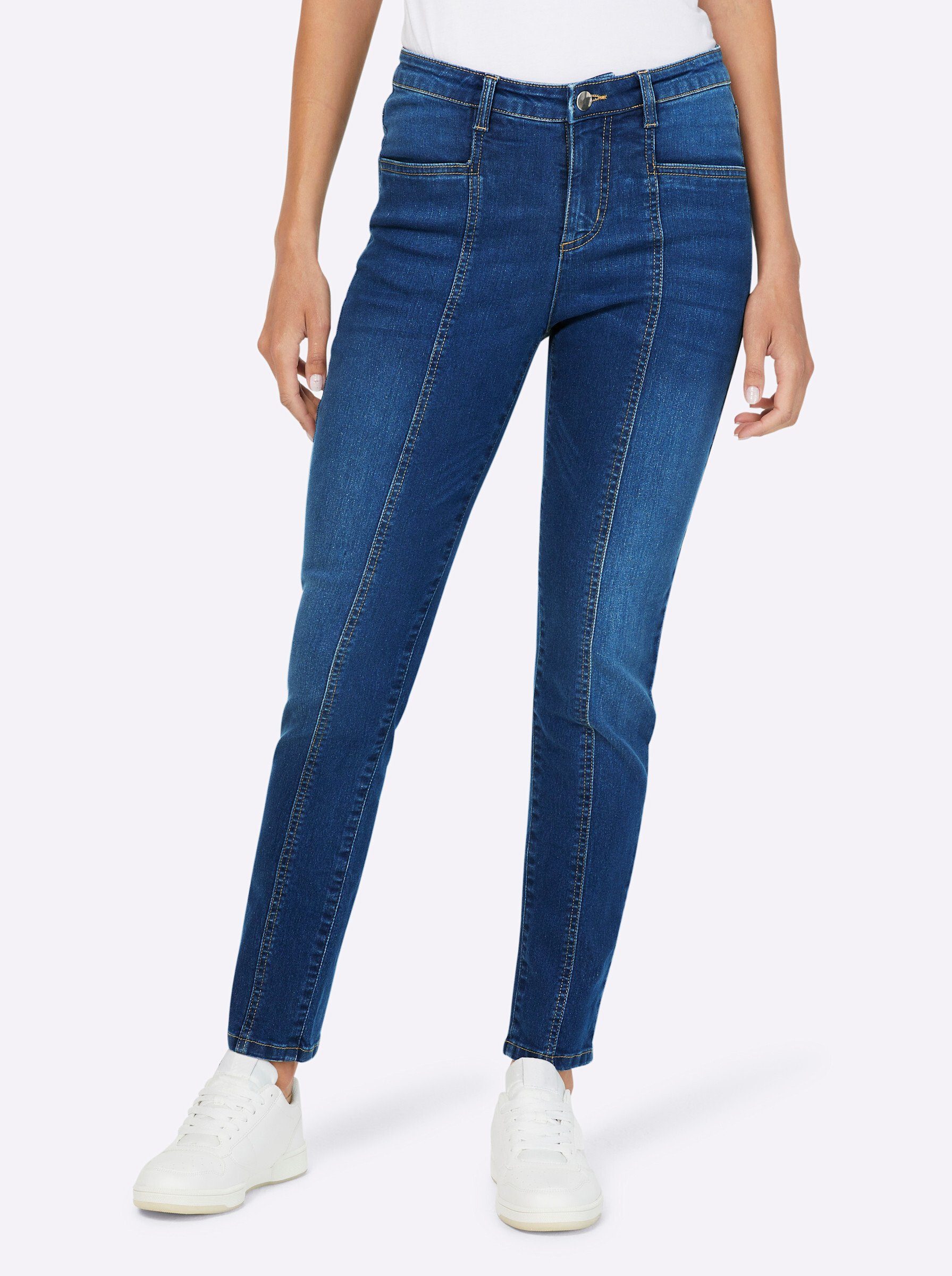 heine Bequeme Jeans blue-stone-washed
