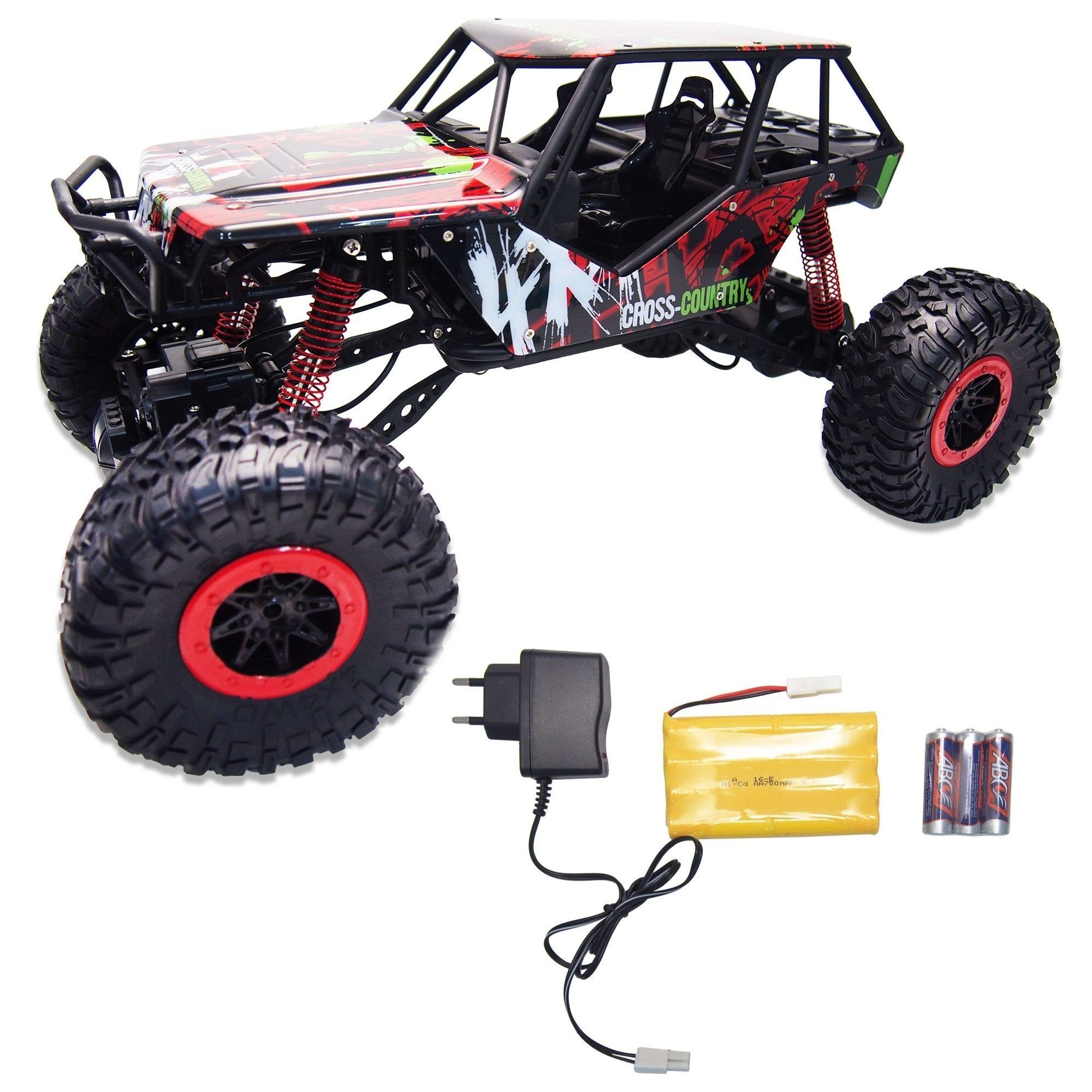 Amewi RC-Monstertruck Amewi 1:10 Crazy Crawler Red RTR 2,4Ghz Komplett Set