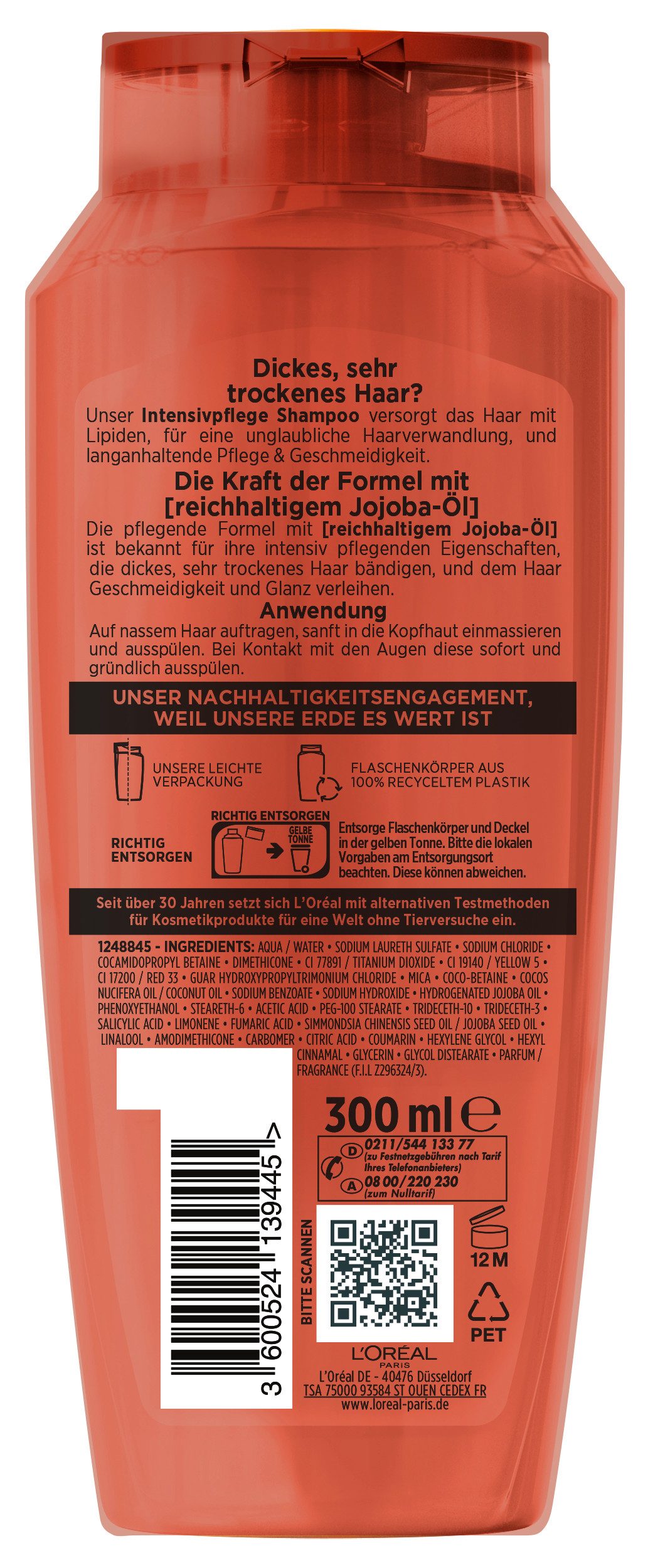 L'ORÉAL PARIS Haarshampoo L'Oréal Paris Elvital Öl Magique Jojoba Shampoo, Packung, 6-tlg., Für sehr trockenes Haar, kraftvolle Formel mit Jojoba-Öl.