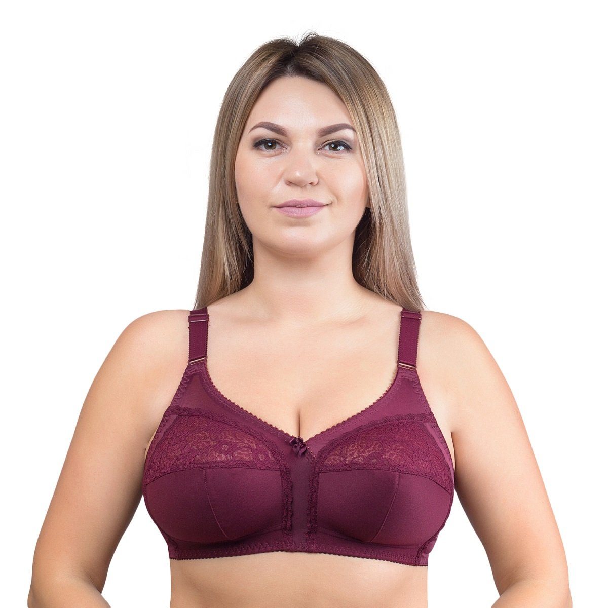 Verally Bügelloser BH VERALLY Entlastungs BH ohne Bügel für große Größen, sehr bequem, hoher (Set, 1-tlg) Basic Dessous