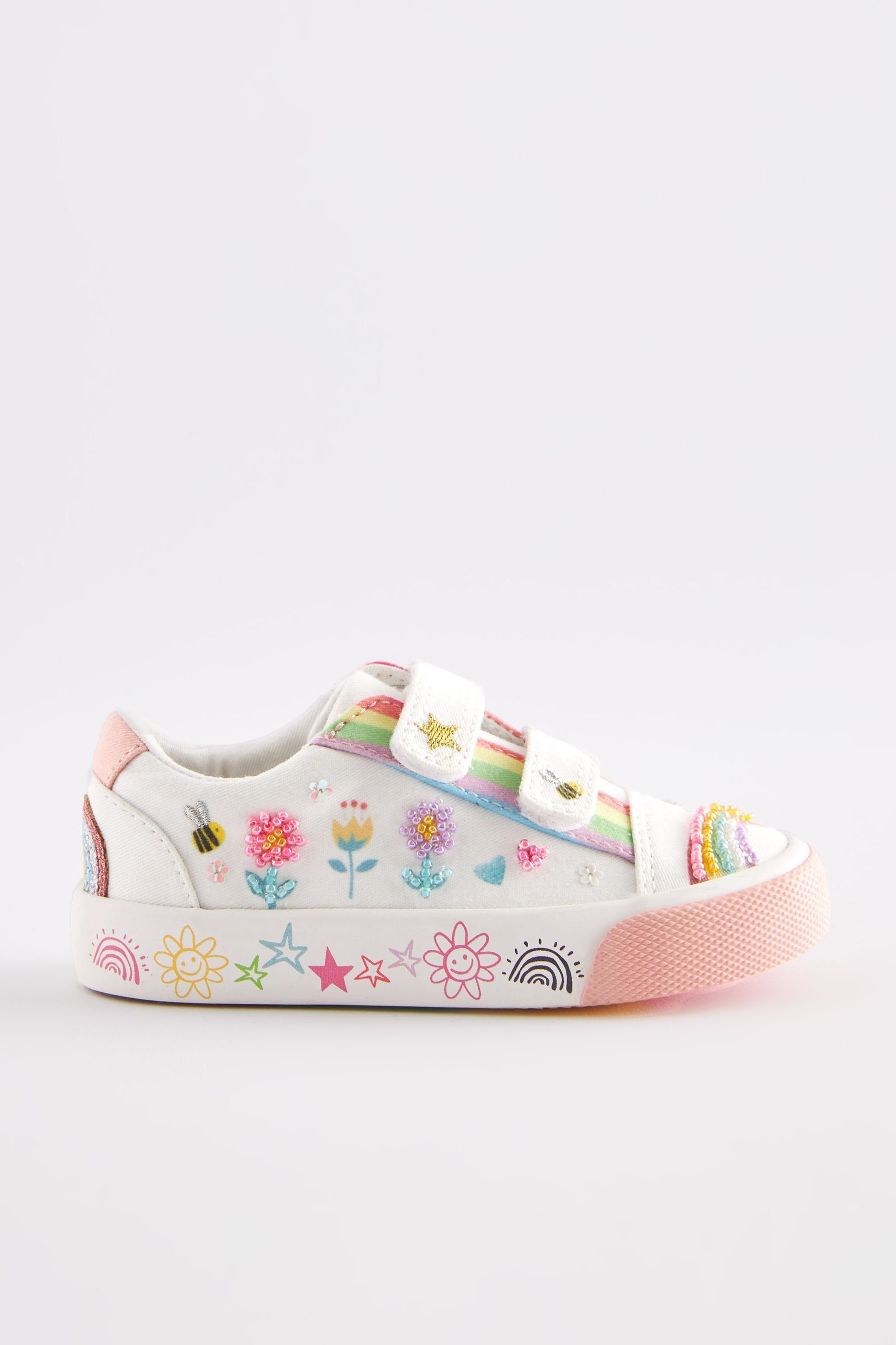 Next Sportschuhe Sneaker (1-tlg) White Rainbow Embellished