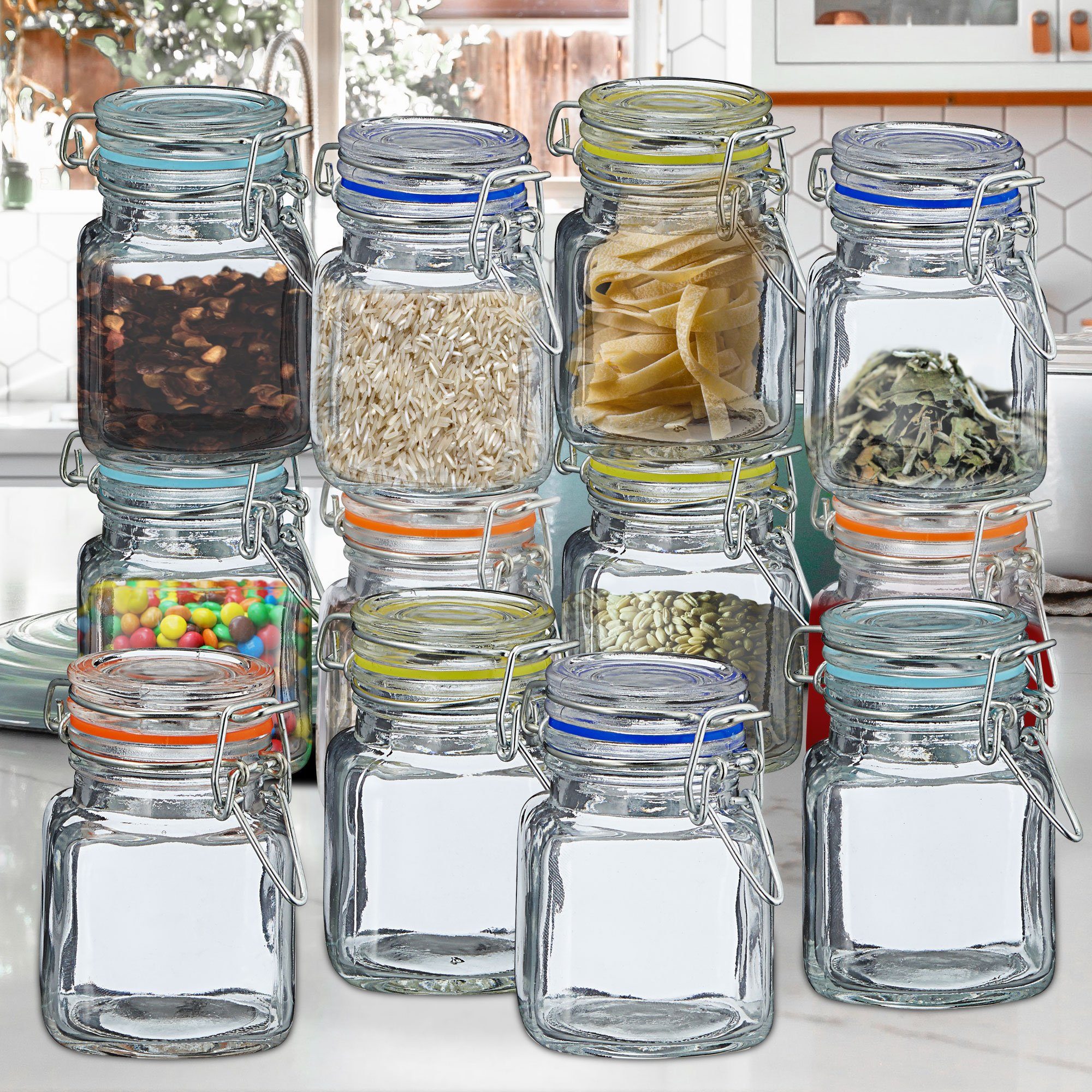 CEPEWA Gewürzbehälter Einmachglas Gewürzglas Aufbewahrungsglas 12er Set günstig online kaufen