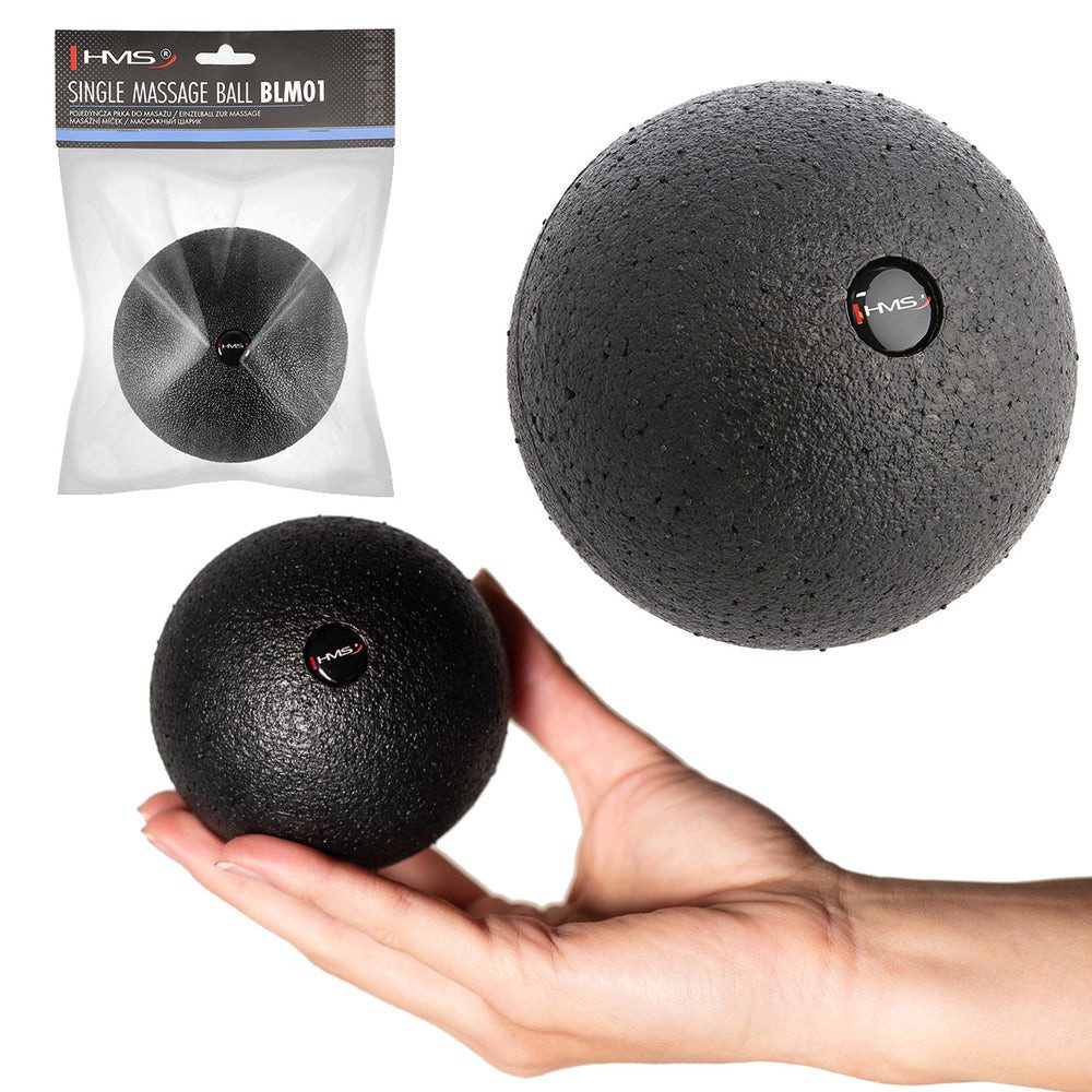 HMS Massageball Faszienball Triggerpunktball Selbstmassage, Spar-Set 1-tlg., 8 cm Durchmesser fest, Triggerpunktmassage, EPP-Schaum, bis 150 kg