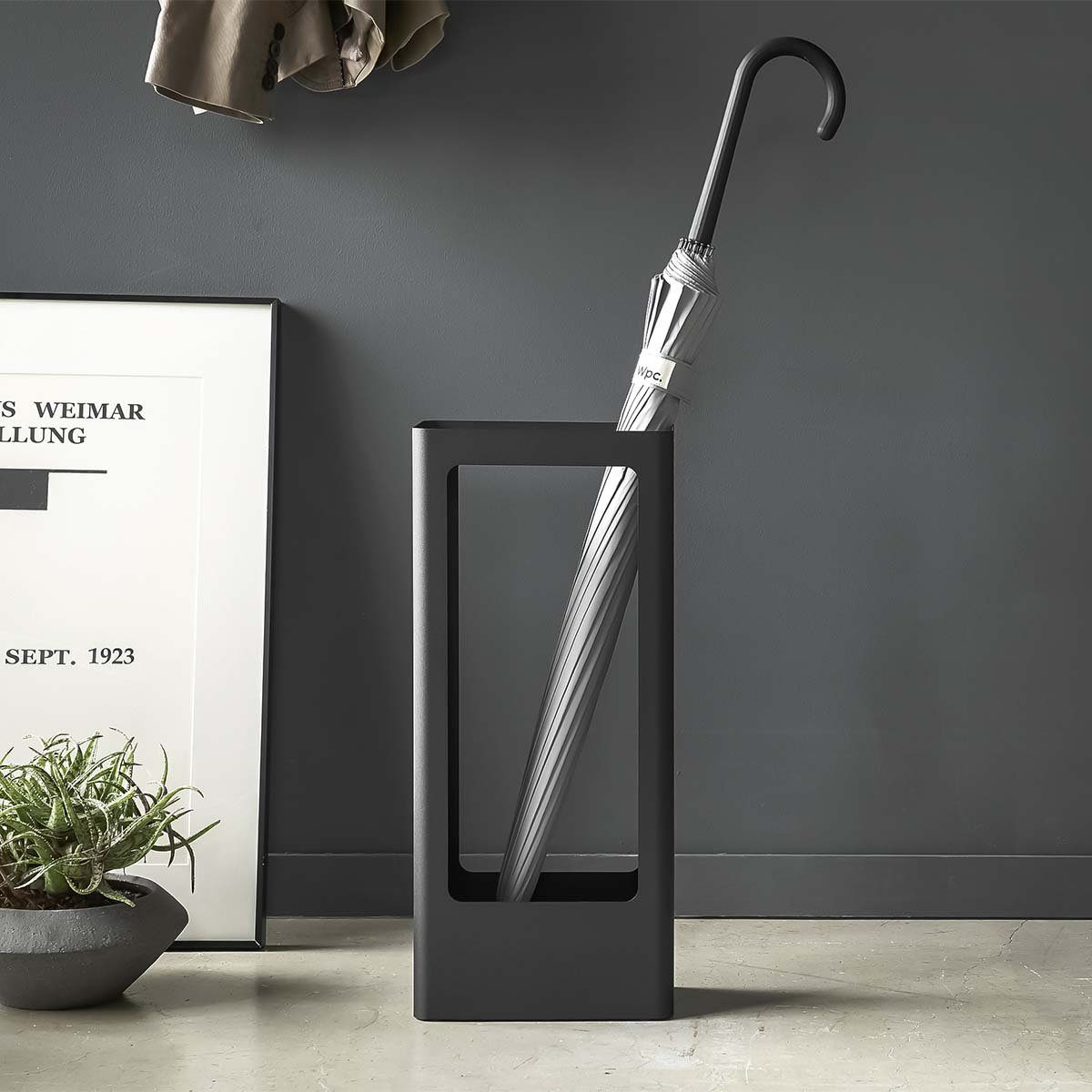 Yamazaki Schirmständer "Tower" Design rechteckig schmal 22x50x12cm, Regensc günstig online kaufen