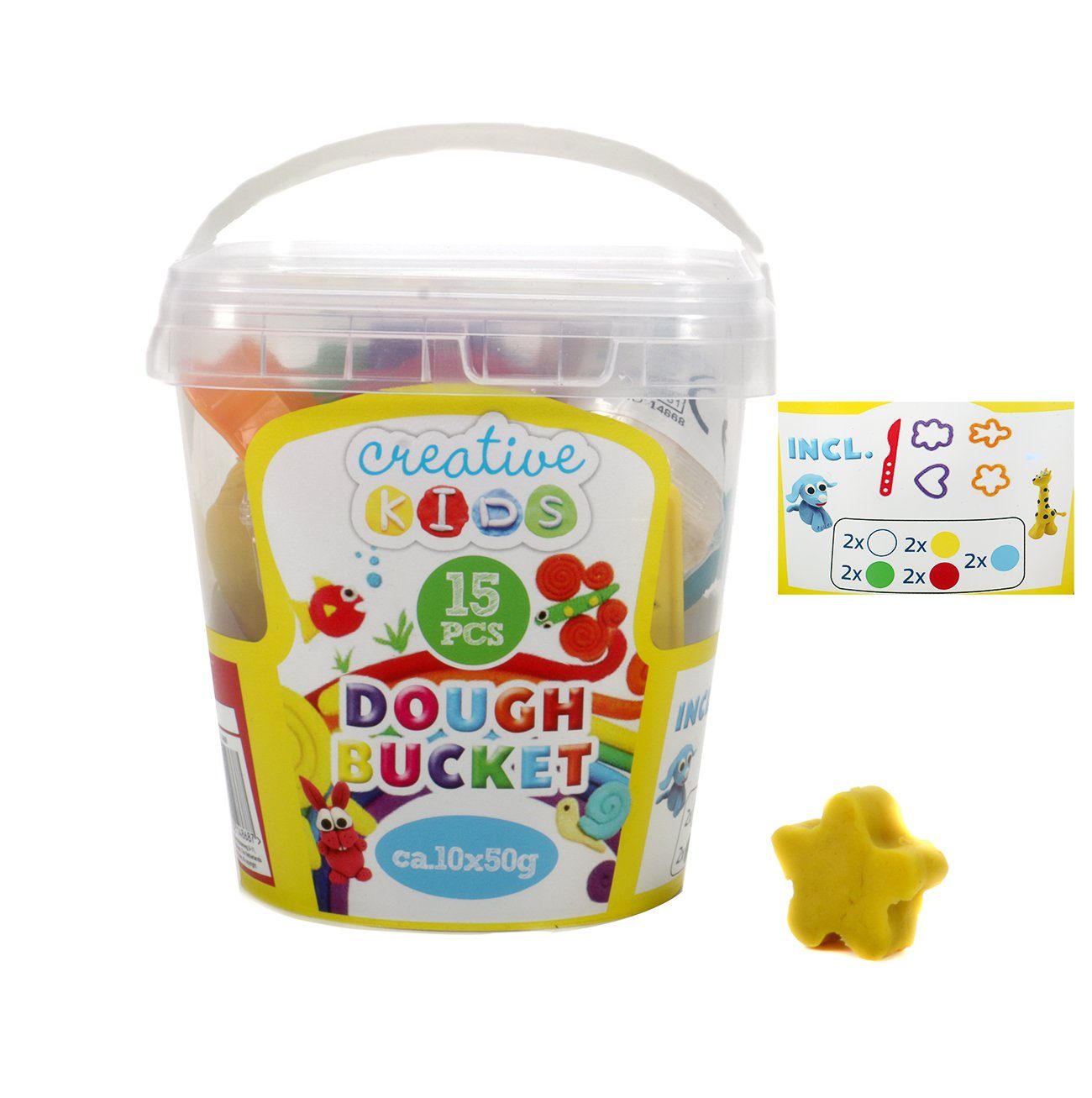Bubble-Store Knete Knete (Knetmasse Set für Kinder, 15 Teile), Knete