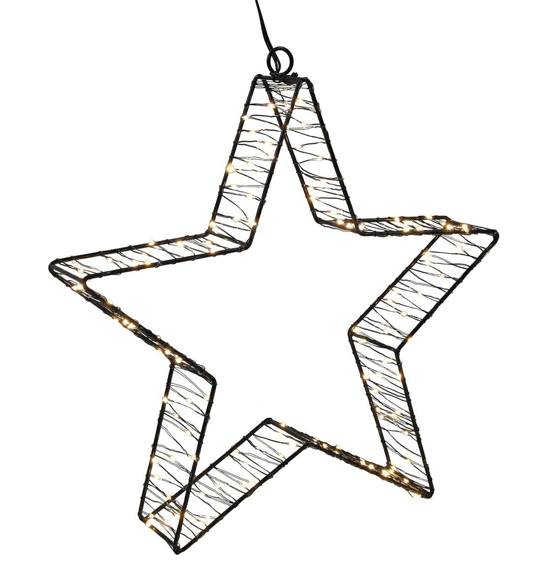 Spetebo Dekostern »LED Weihnachtsstern aus Metall - 30 cm / 140 LED«, 1  St., Stern, Deko, Winter, Advent,Weihnachten