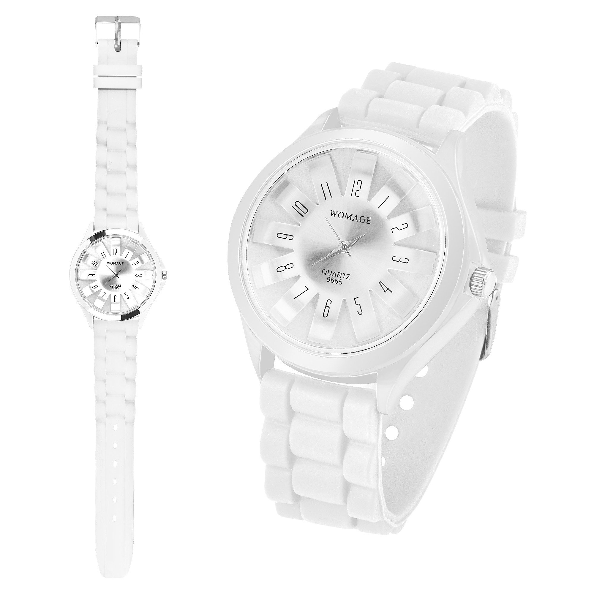 Quarzuhr Damen Silikon Armbanduhr Silikon Uhr für Frauen modern und zeitlos