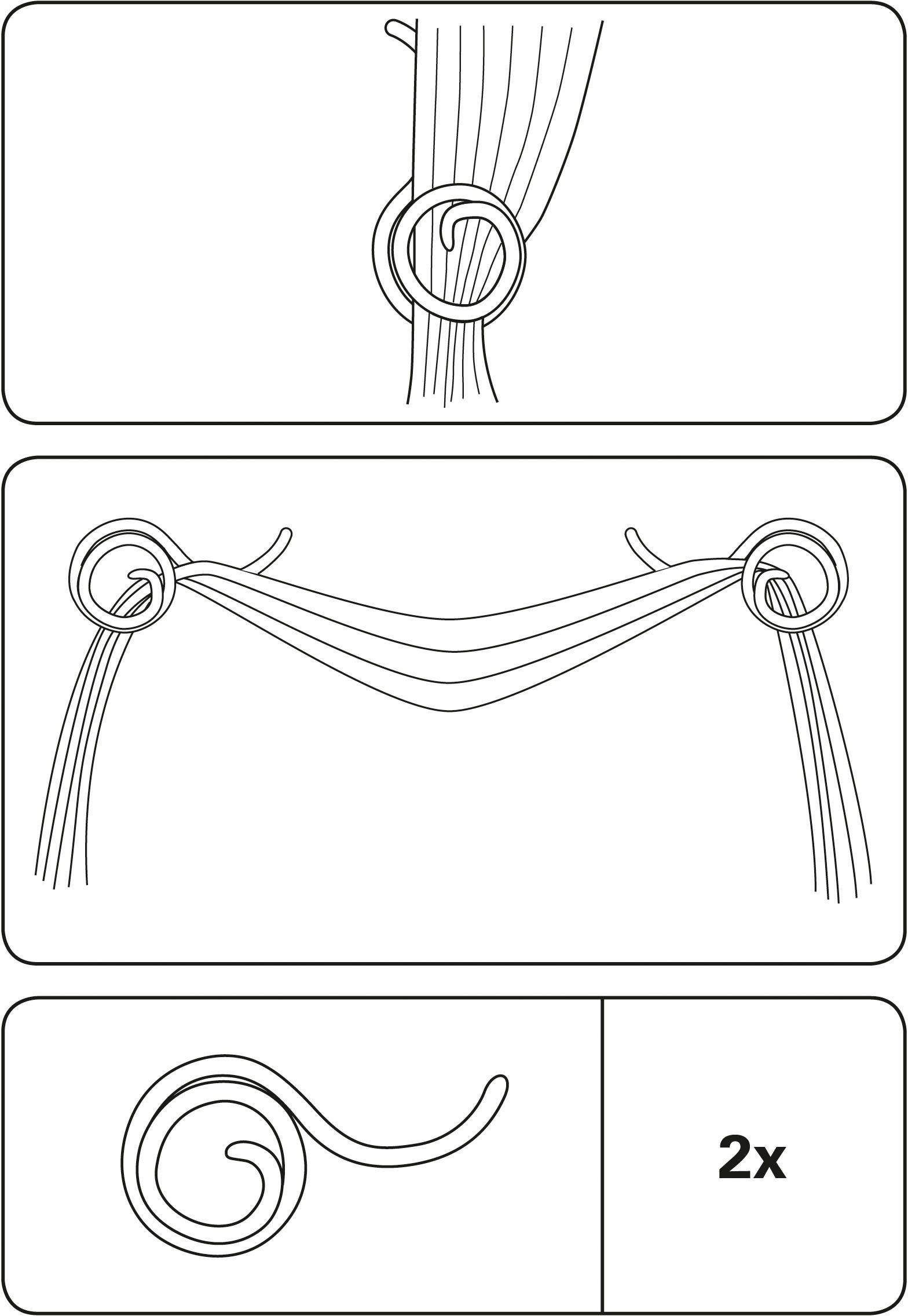 Dekoklammer Dekoschnecke, GARDINIA, (2-St), Stoffe für von Dekorationen