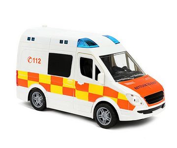 Toi-Toys Spielzeug-Krankenwagen KRANKENWAGEN 112 mit Licht Sound Friktion 22cm Rettungswagen 60, (Bus Spielzeugauto Spielzeug Geschenk), Rettungsdienst Ambulance Modellauto Modellbus Auto