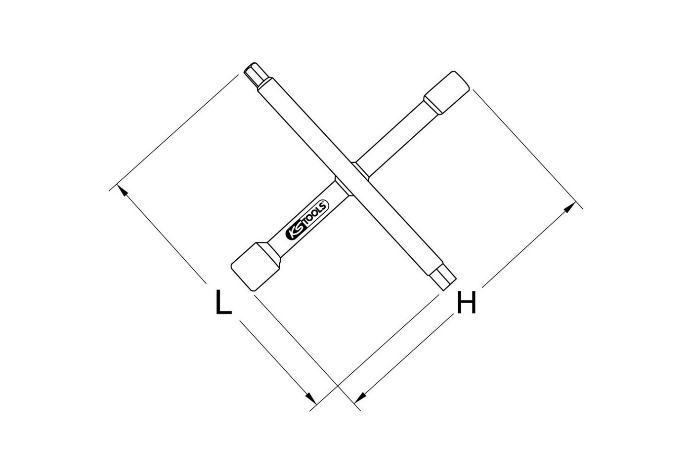Thumbnail - KS Tools Schraubstock KS TOOLS Sanitär-Kreuzschlüssel 7 Funktionen - 116.6000