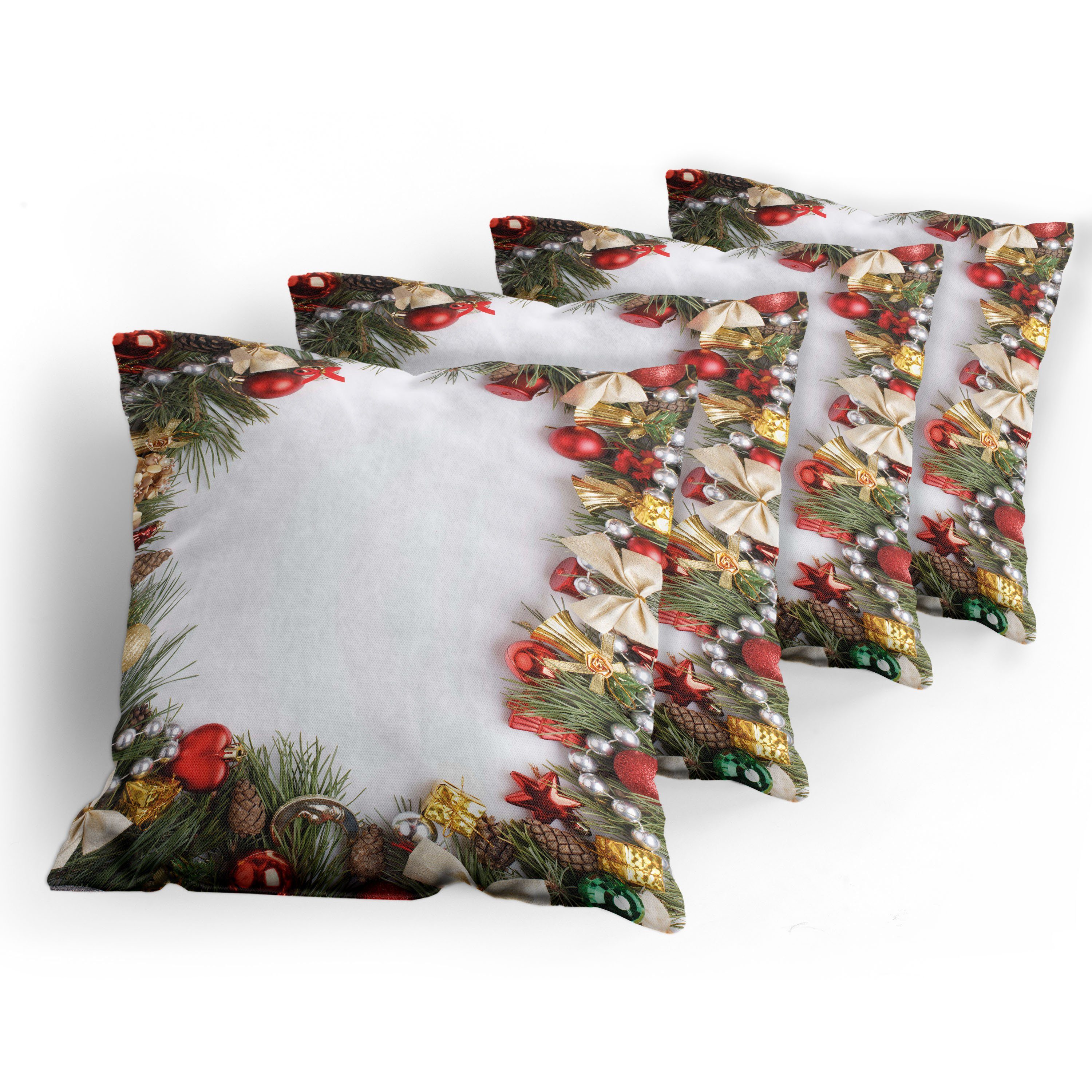 Kissenbezüge Modern Accent Abakuhaus (4 Weihnachtsbaum Digitaldruck, Doppelseitiger Weihnachten Stück), Dressed