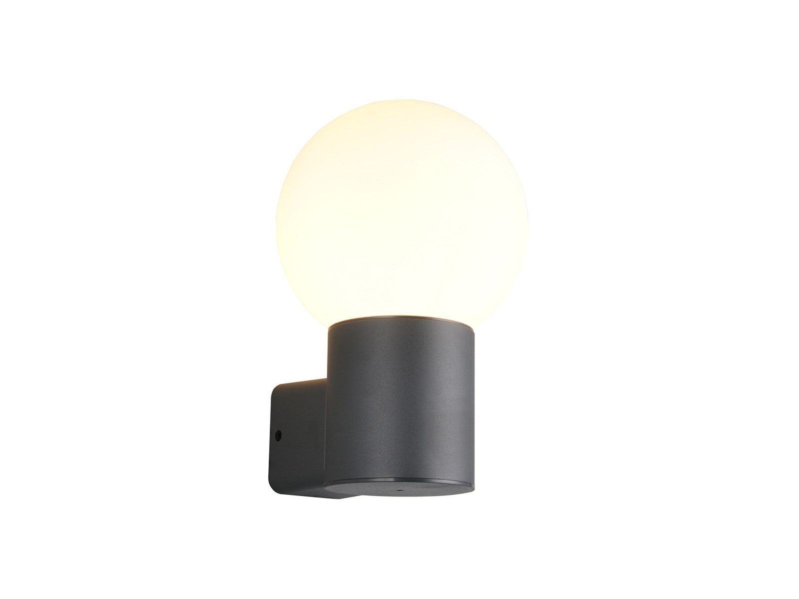 TRIO Leuchten LED Außen-Wandleuchte mit Glaskugel, Höhe 28cm, LED wechselbar, warmweiß, Außenbeleuchtung Haus-Wand, Außenlampe im Retro Design für Haustür