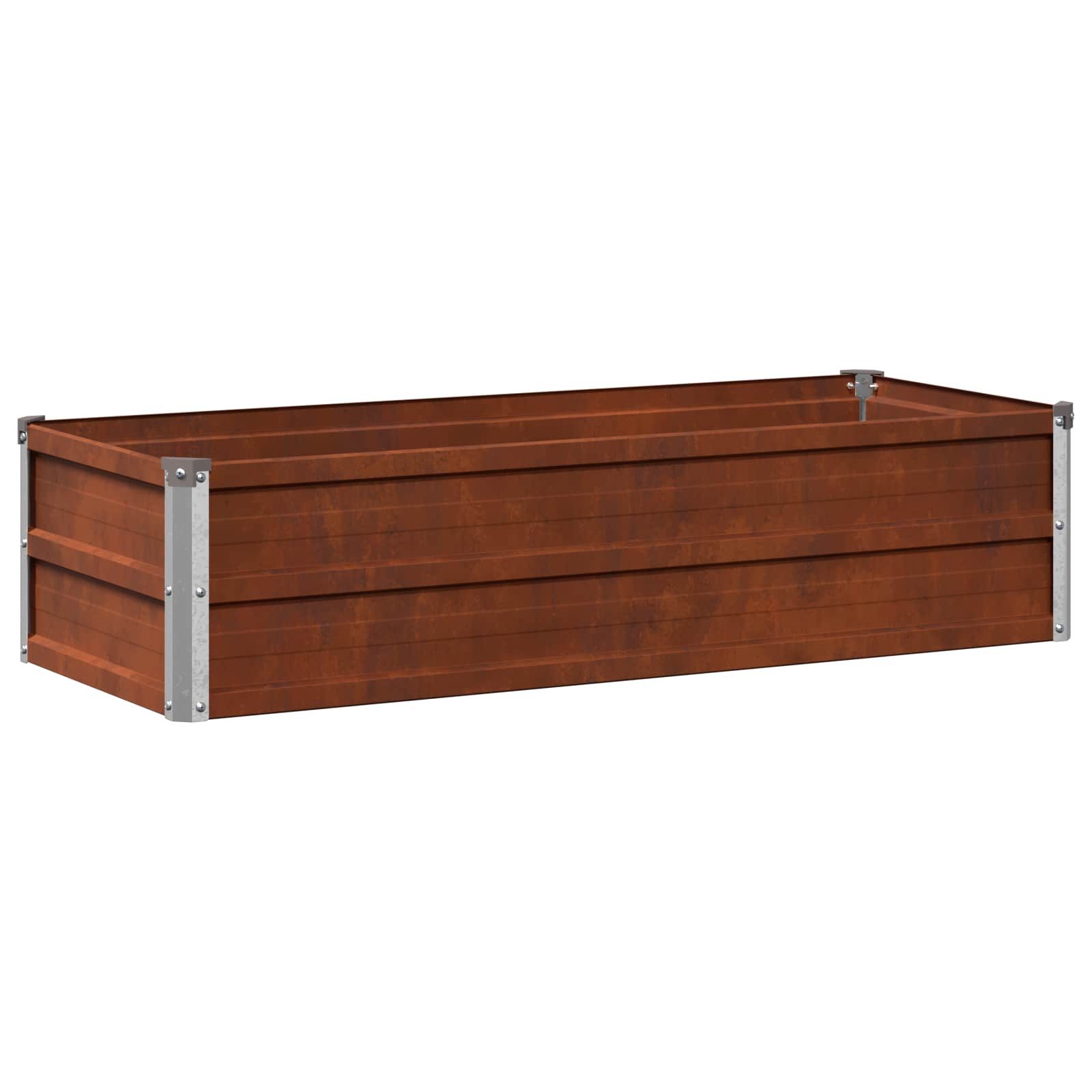 vidaXL Hochbeet Hochbeet im Garten Rostig 100 x 40 x 24 cm Pappe (1 St)