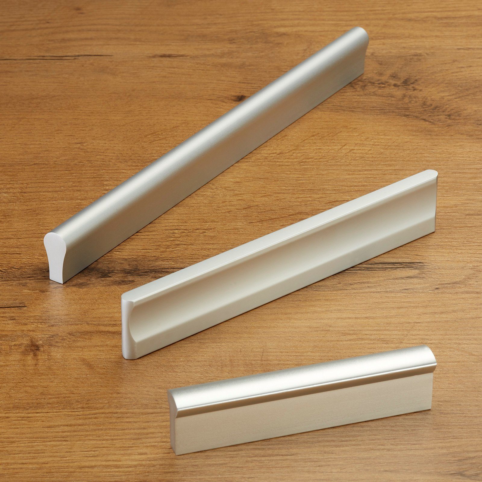 SO-TECH® Möbelgriff Griffleiste LONA III BA 160 mm Aluminium eloxiert, inkl. Schrauben