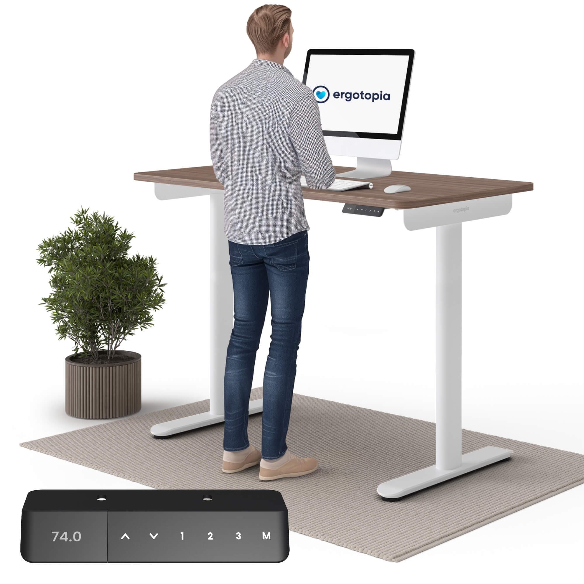 Ergotopia Schreibtisch Desktopia One (elektrisch höhenverstellbarer Schreib günstig online kaufen