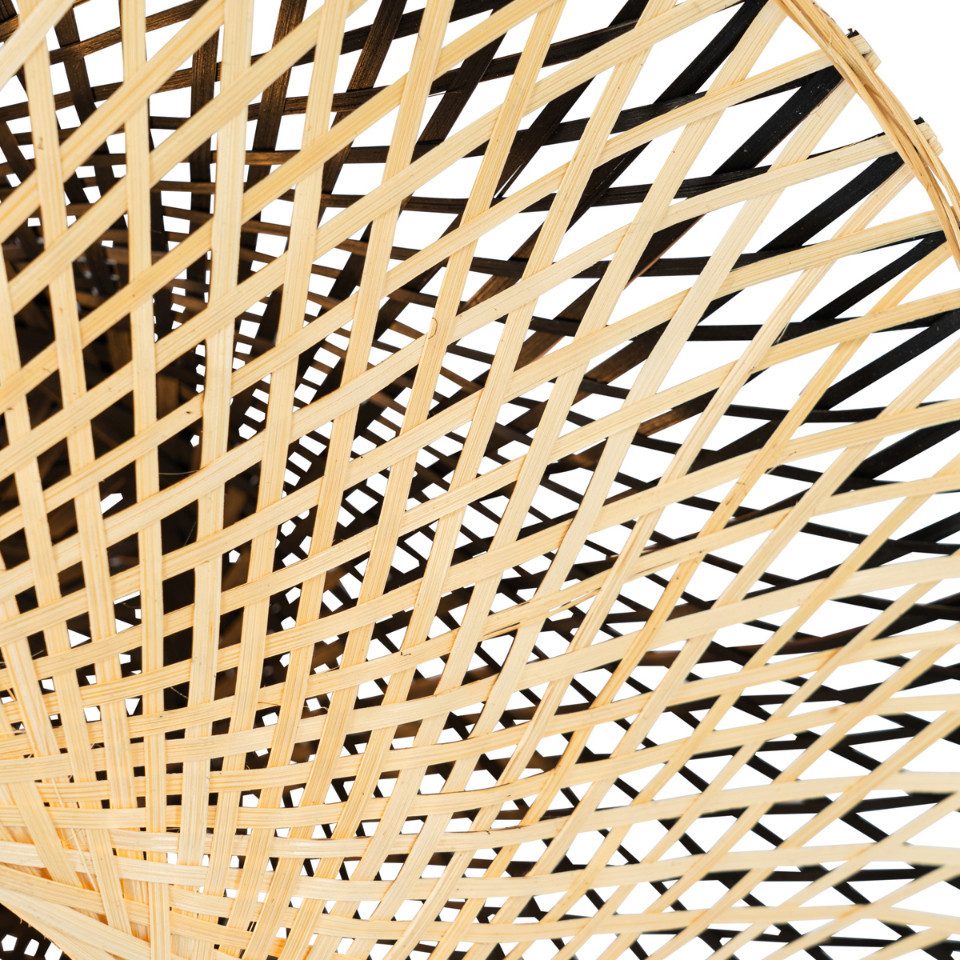 Qazqa Außen-Deckenleuchte Rina, ohne Leuchtmittel, Warmweiß, QAZQA Außen Decken­leuchte, e27, Naturel, Bamboo, Orientalisch