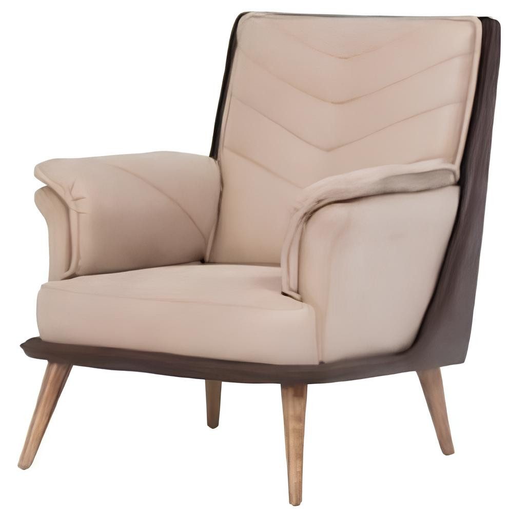 Xlmoebel Sessel Gemütlicher Relaxsessel mit Holzfüßen in ansprechendem Design (Sessel), Hergestellt in Europa