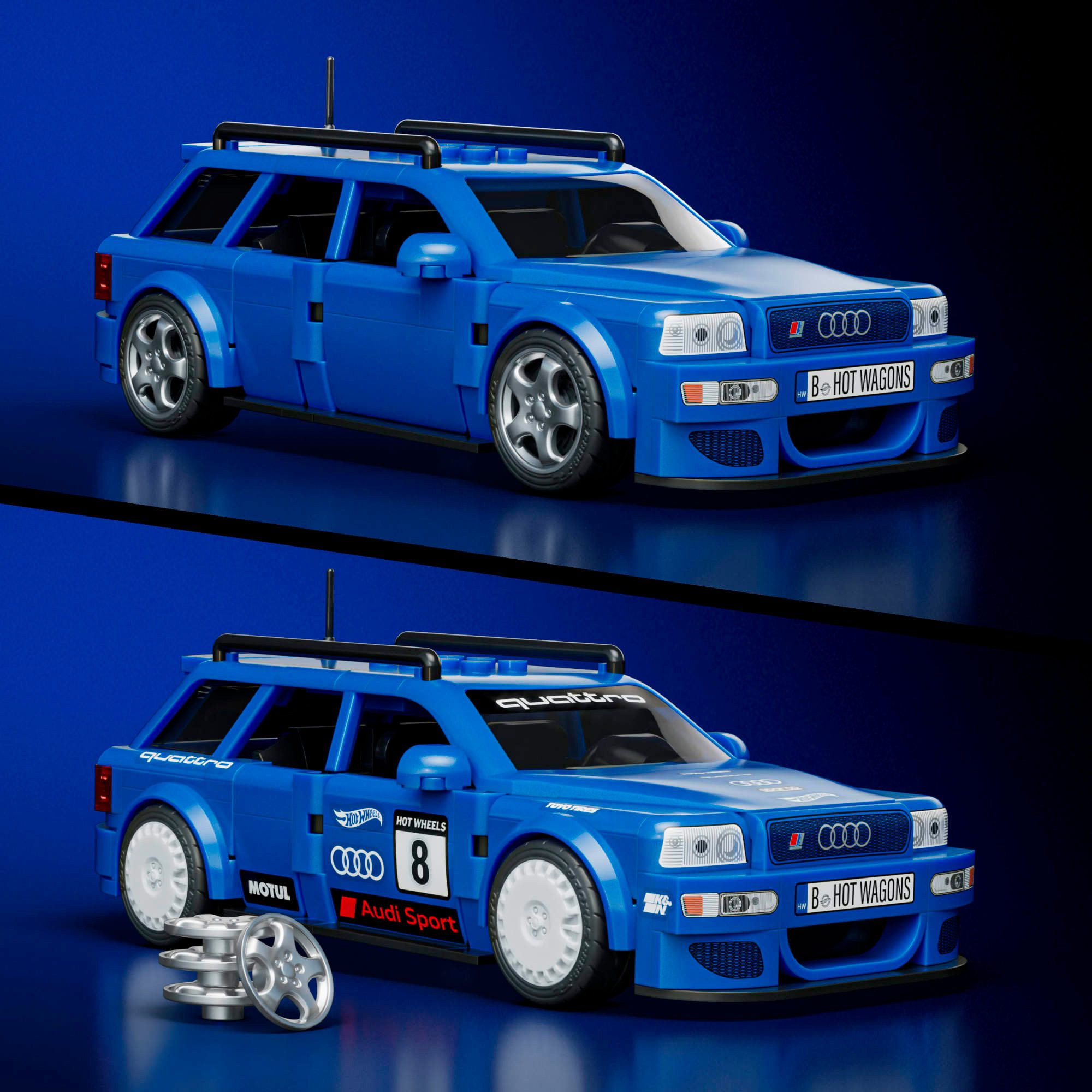 Mattel® Modellbausatz 94 Audi Avant RS2, Maßstab 1:32