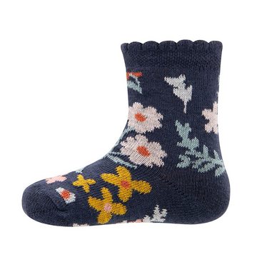 Ewers Socken Socken GOTS Blümchen/Pilz (4-Paar)