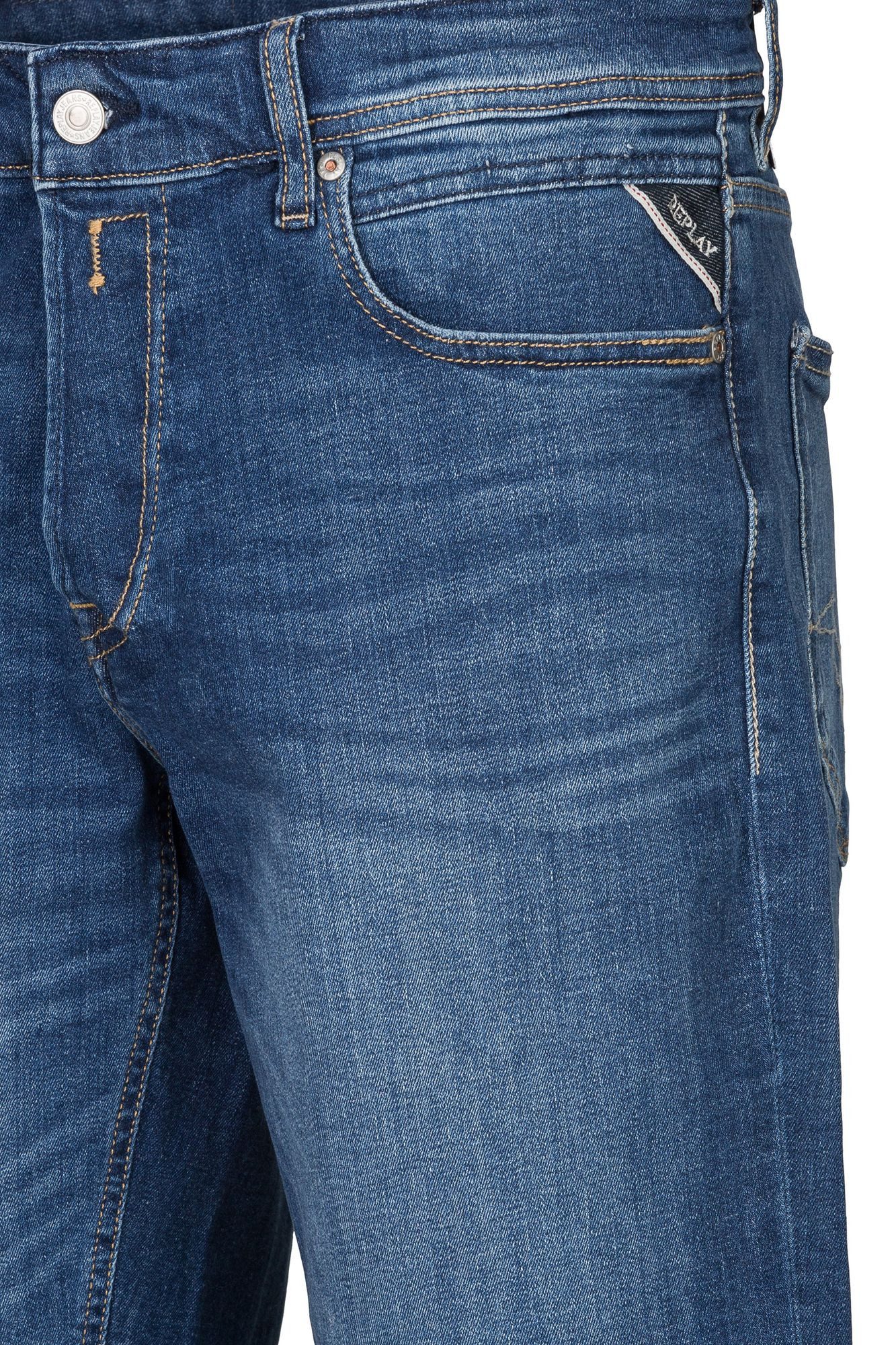 Replay Shorts GROVER SHORT - 10.5 OZ DARK INDIGO SUPER STRETCH DENIM